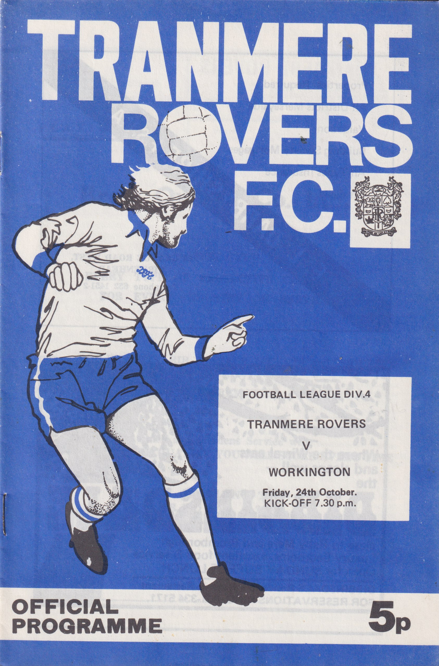 Match Programme for 24/10/1975