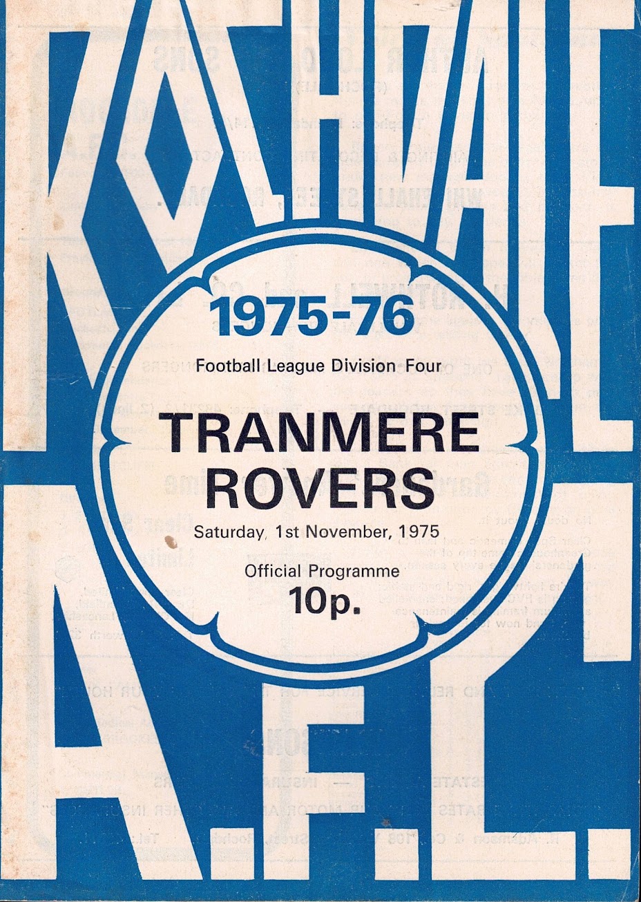 Match Programme for 01/11/1975