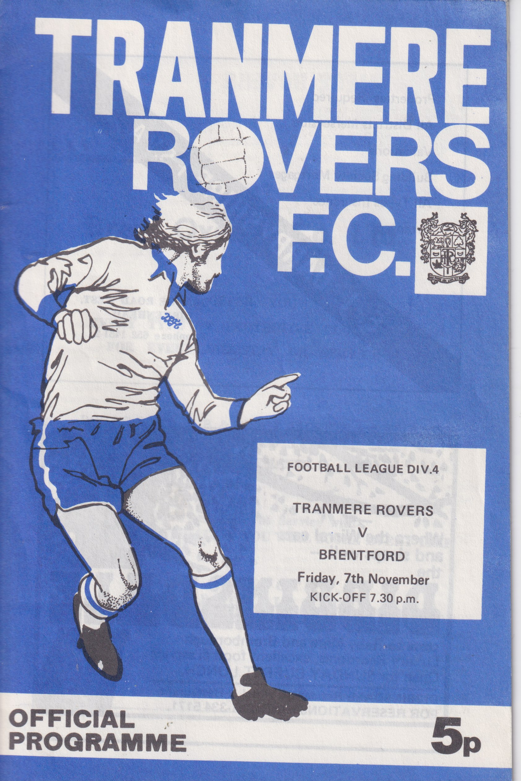 Match Programme for 07/11/1975