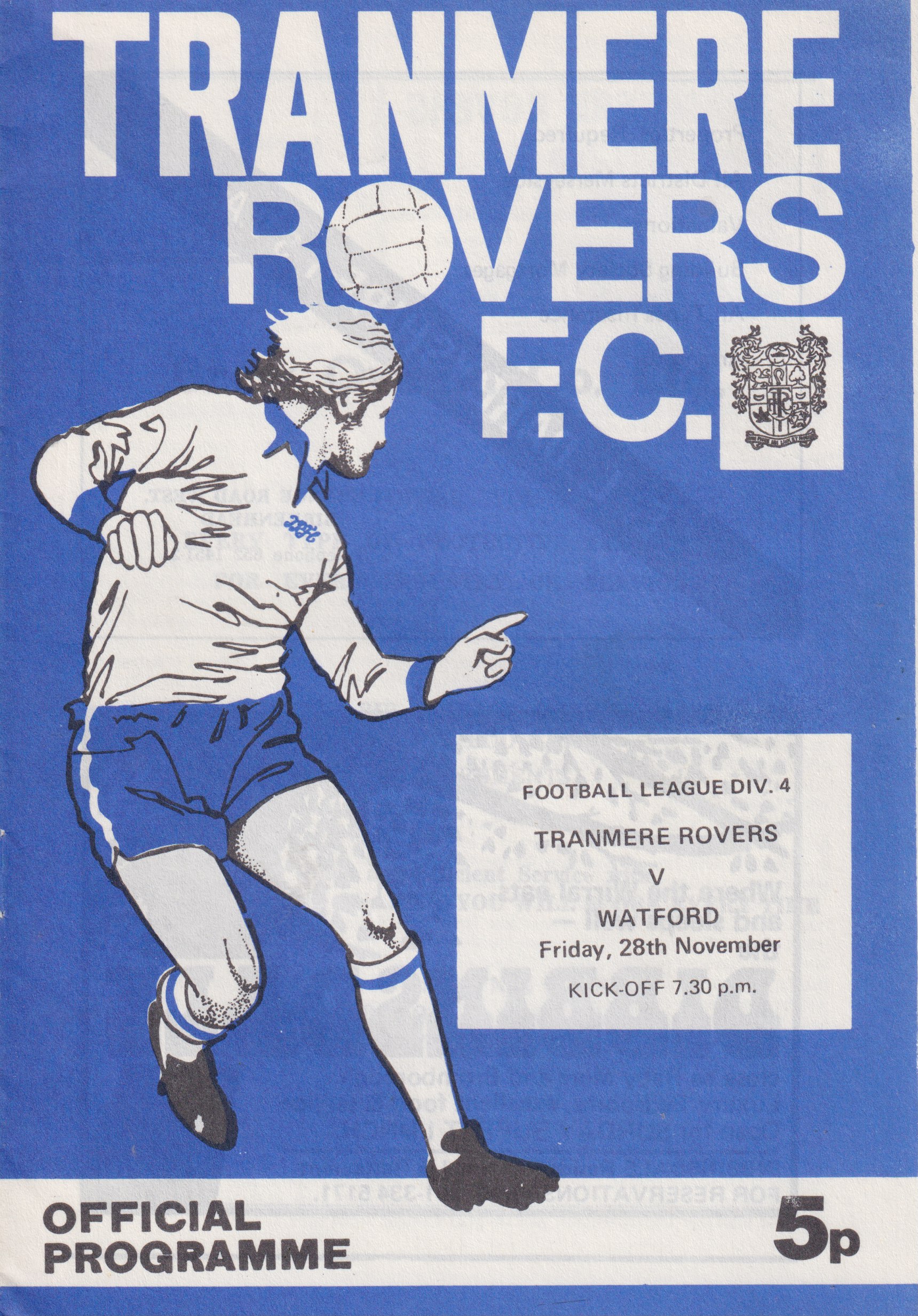 Match Programme for 28/11/1975