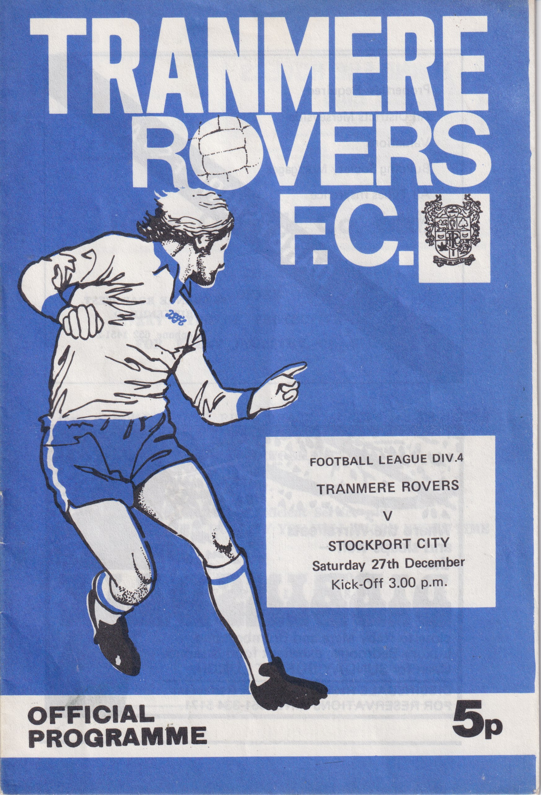 Match Programme for 27/12/1975