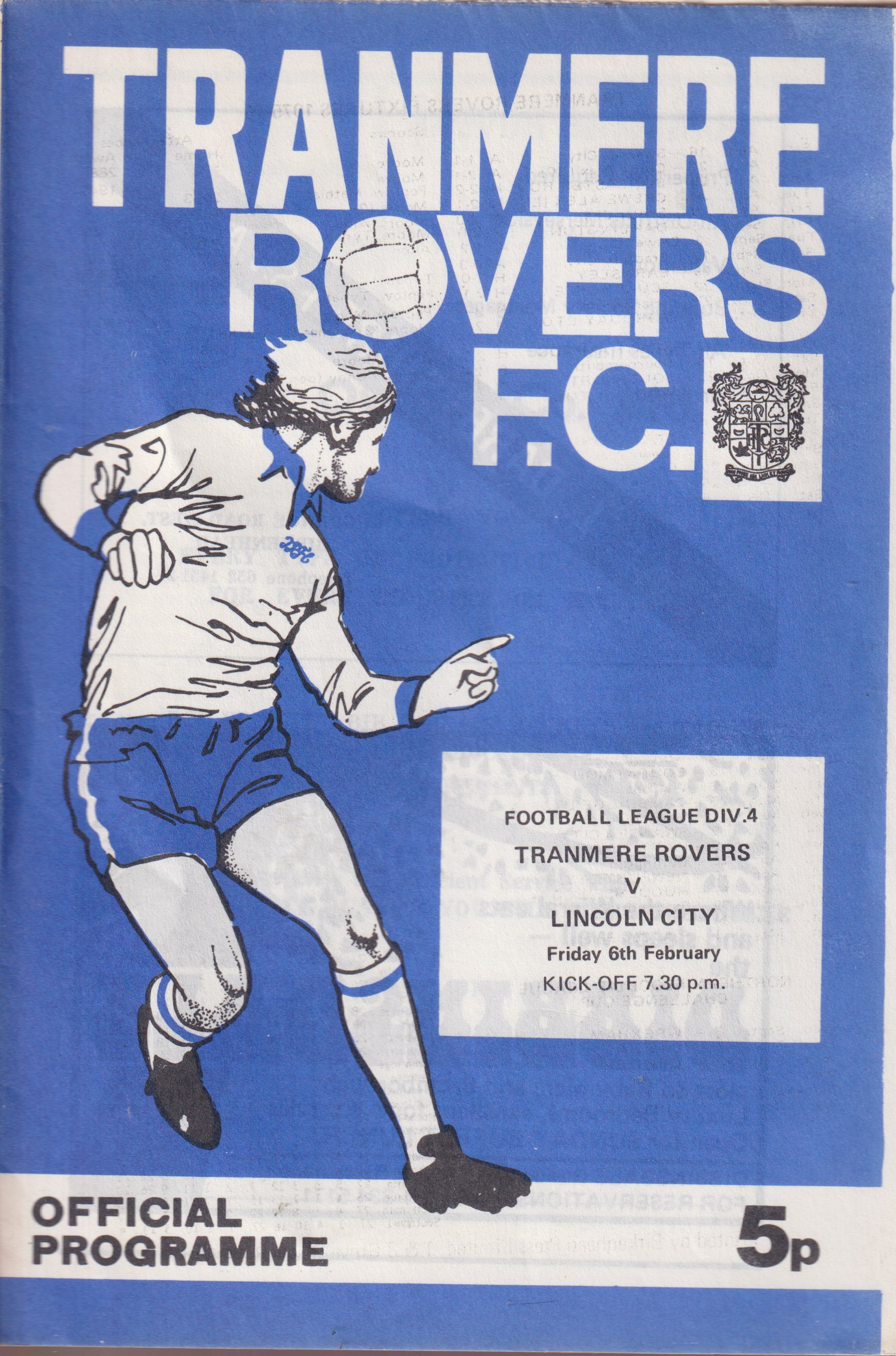 Match Programme for 06/02/1976
