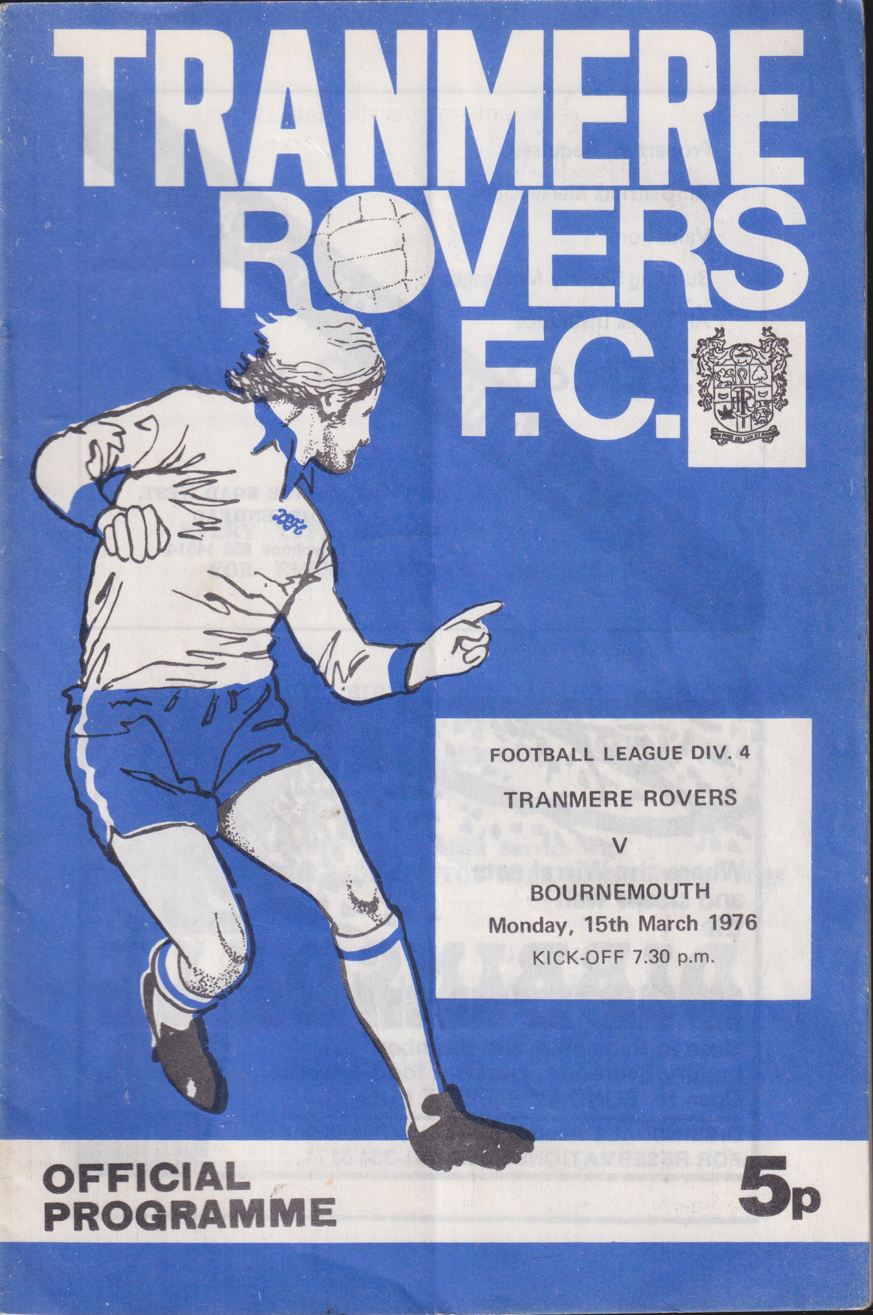 Match Programme for 15/03/1976