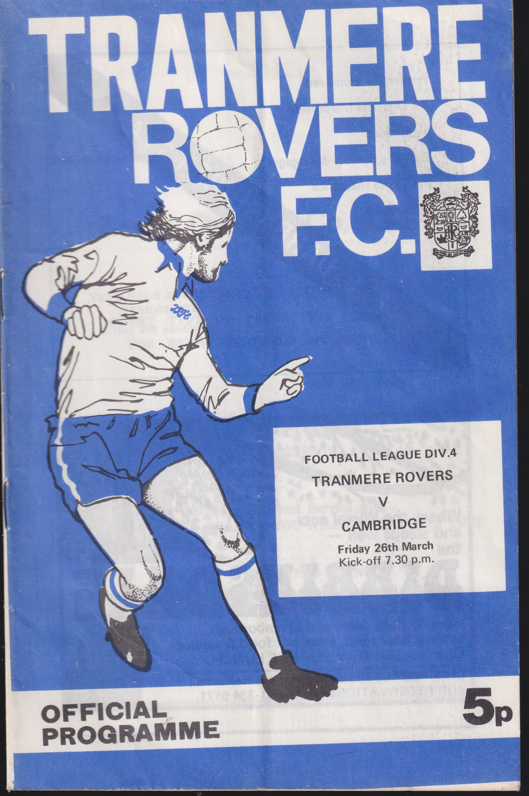 Match Programme for 26/03/1976