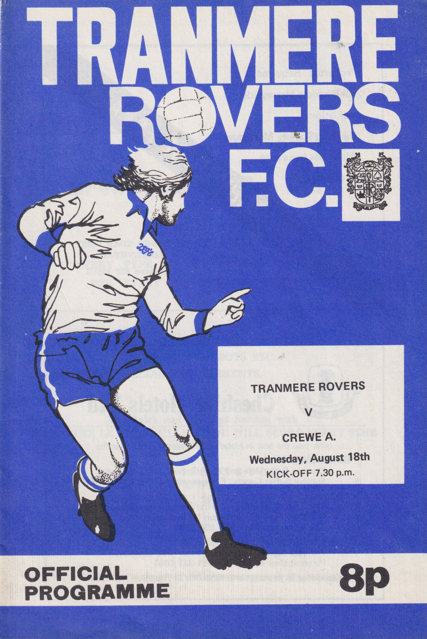 Match Programme for 18/08/1976