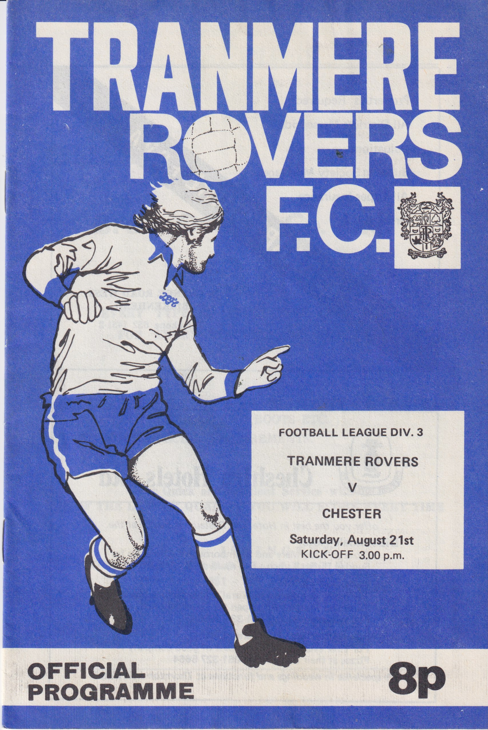 Match Programme for 21/08/1976