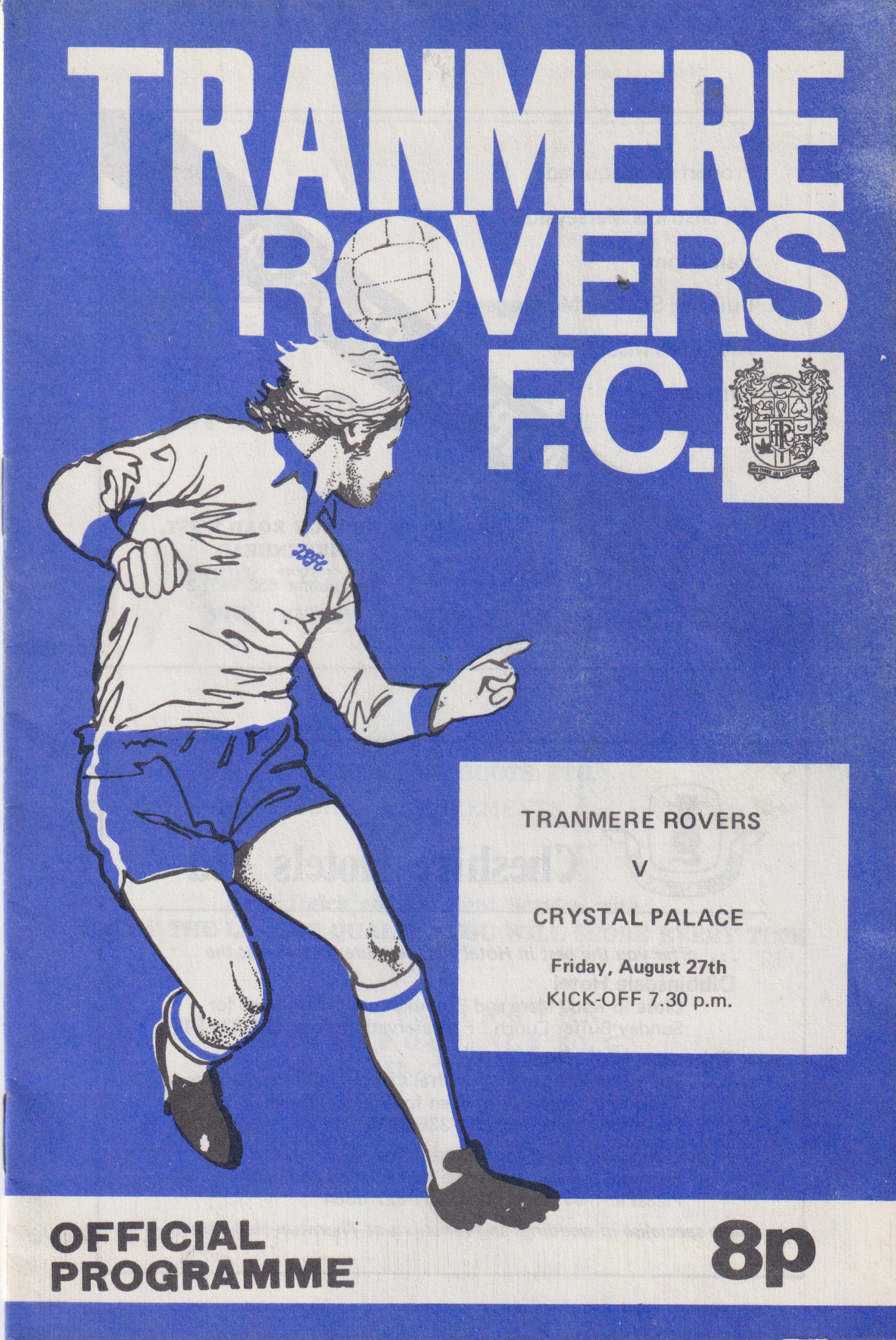 Match Programme for 27/08/1976