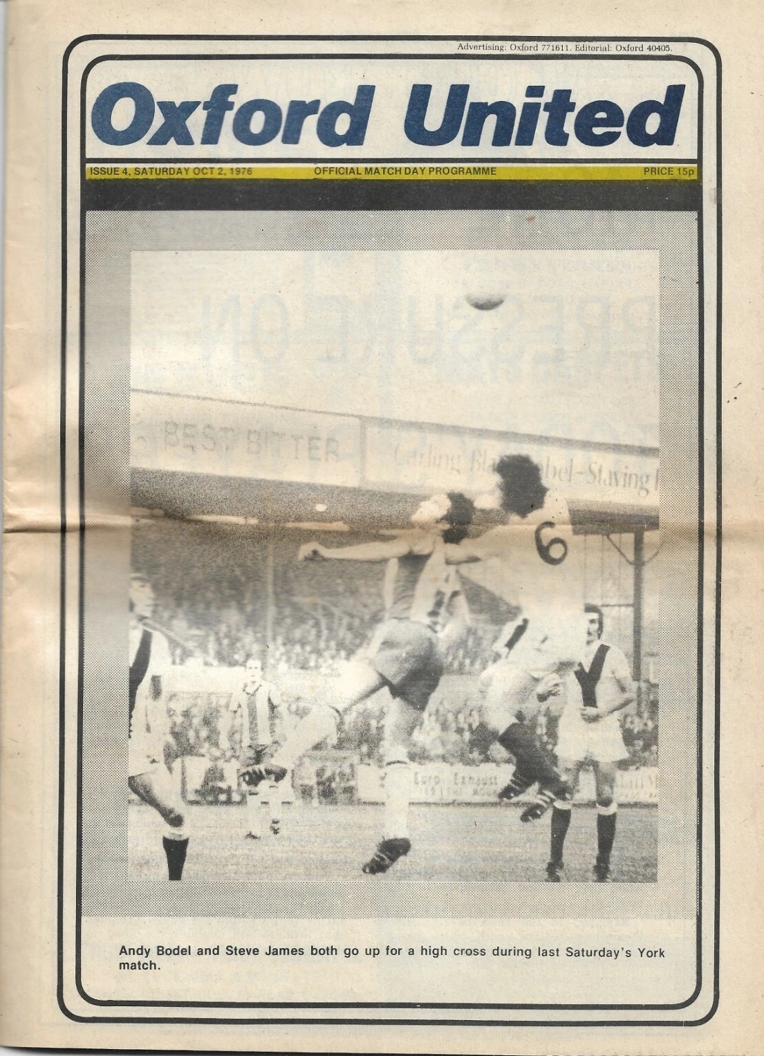 Match Programme for 02/10/1976