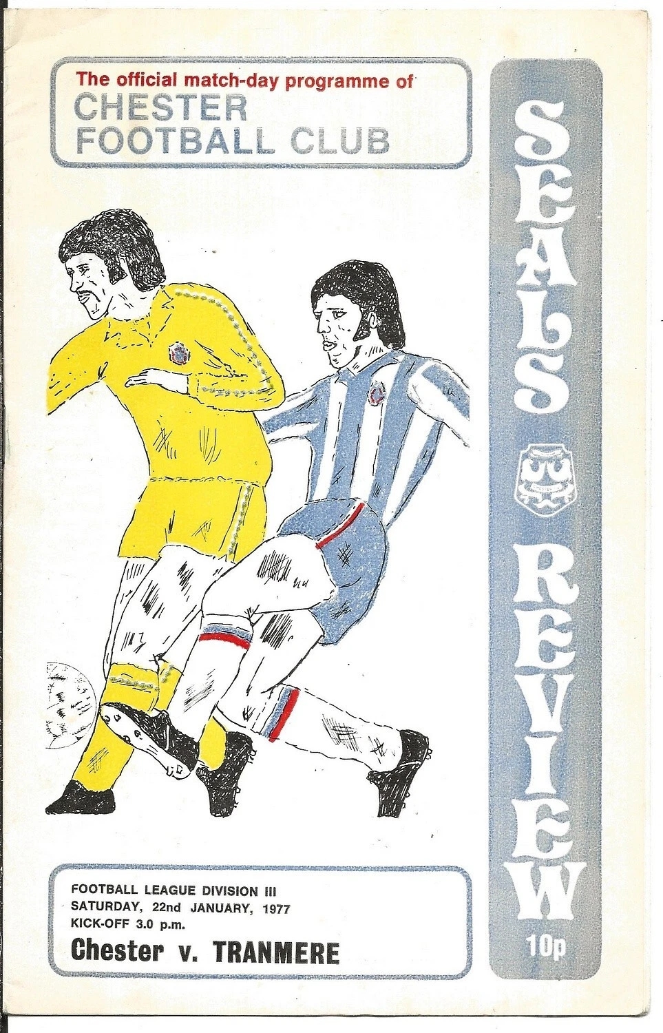 Match Programme for 22/01/1977