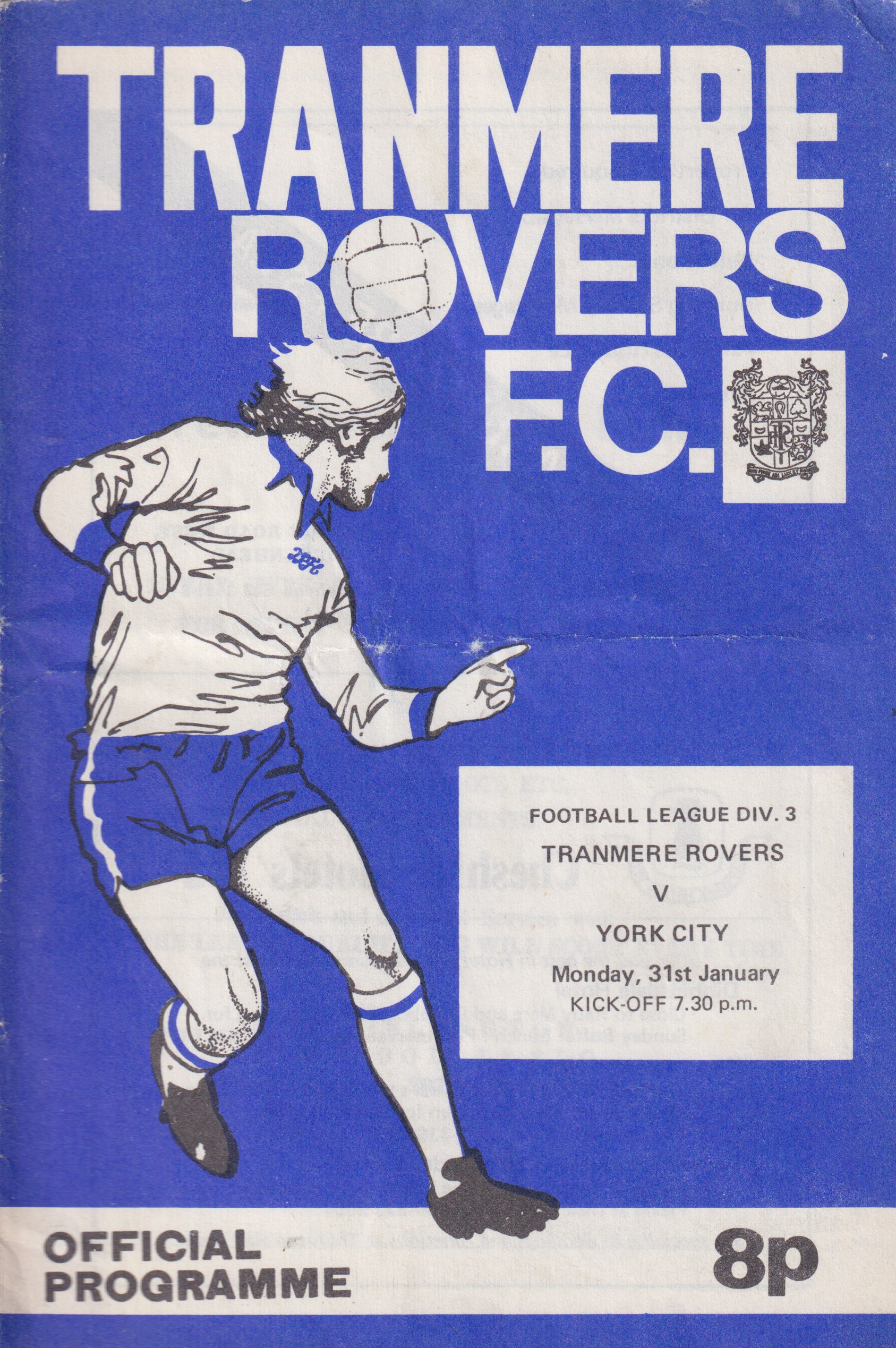 Match Programme for 31/01/1977