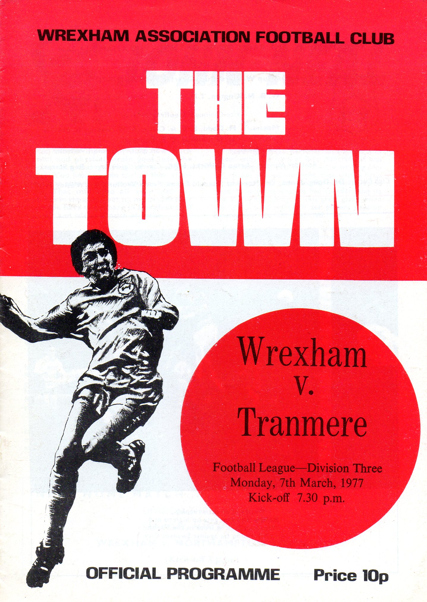 Match Programme for 07/03/1977