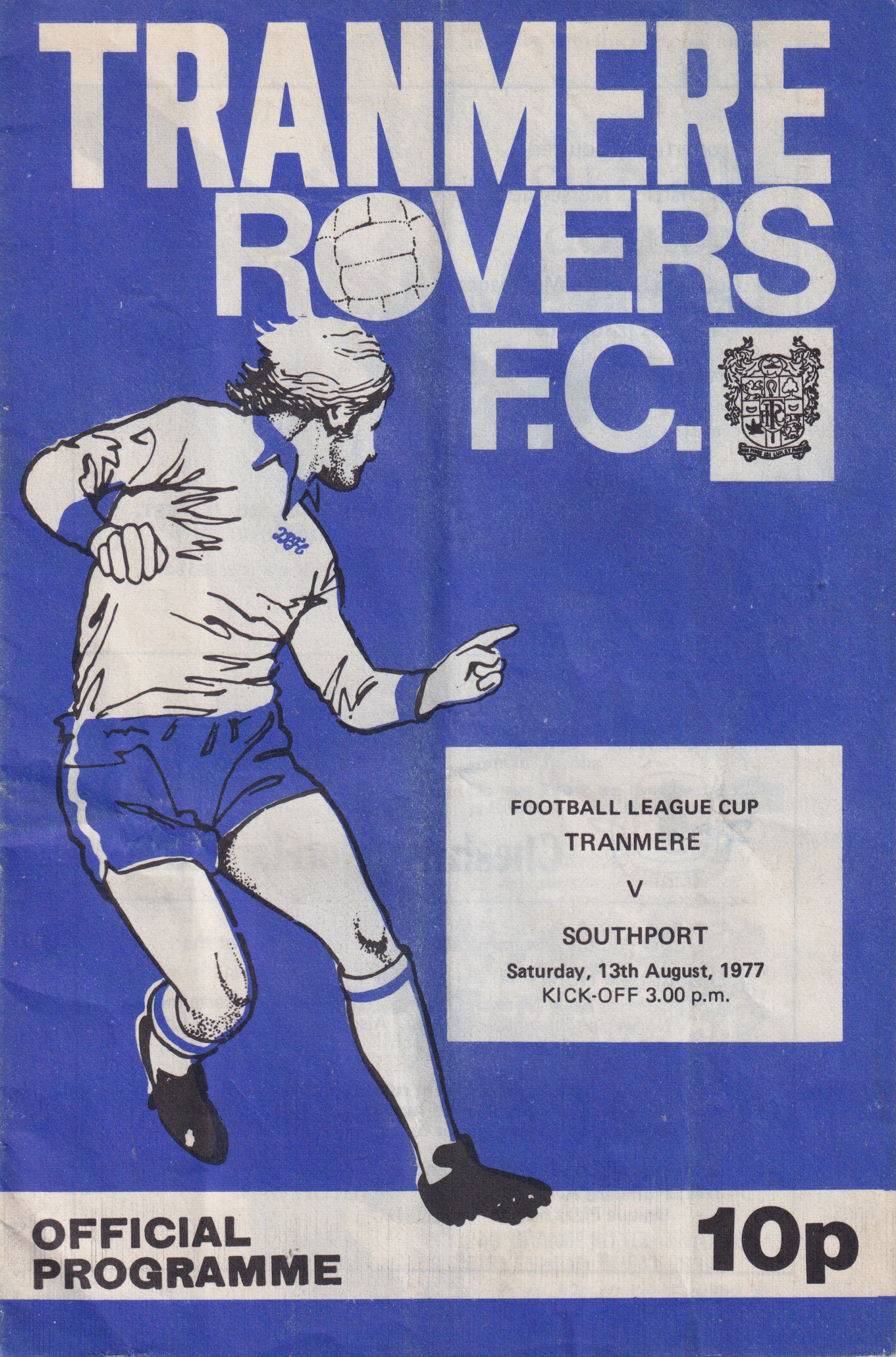 Match Programme for 13/08/1977