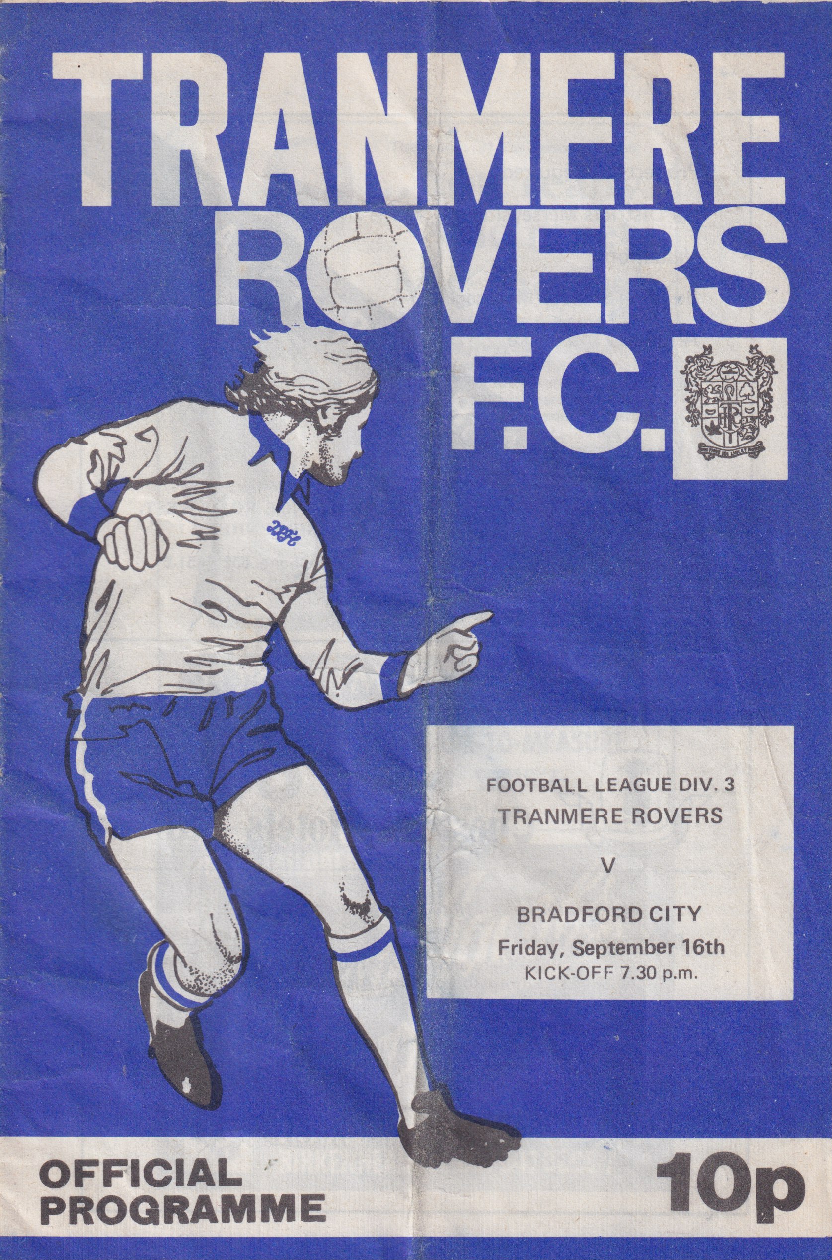 Match Programme for 16/09/1977