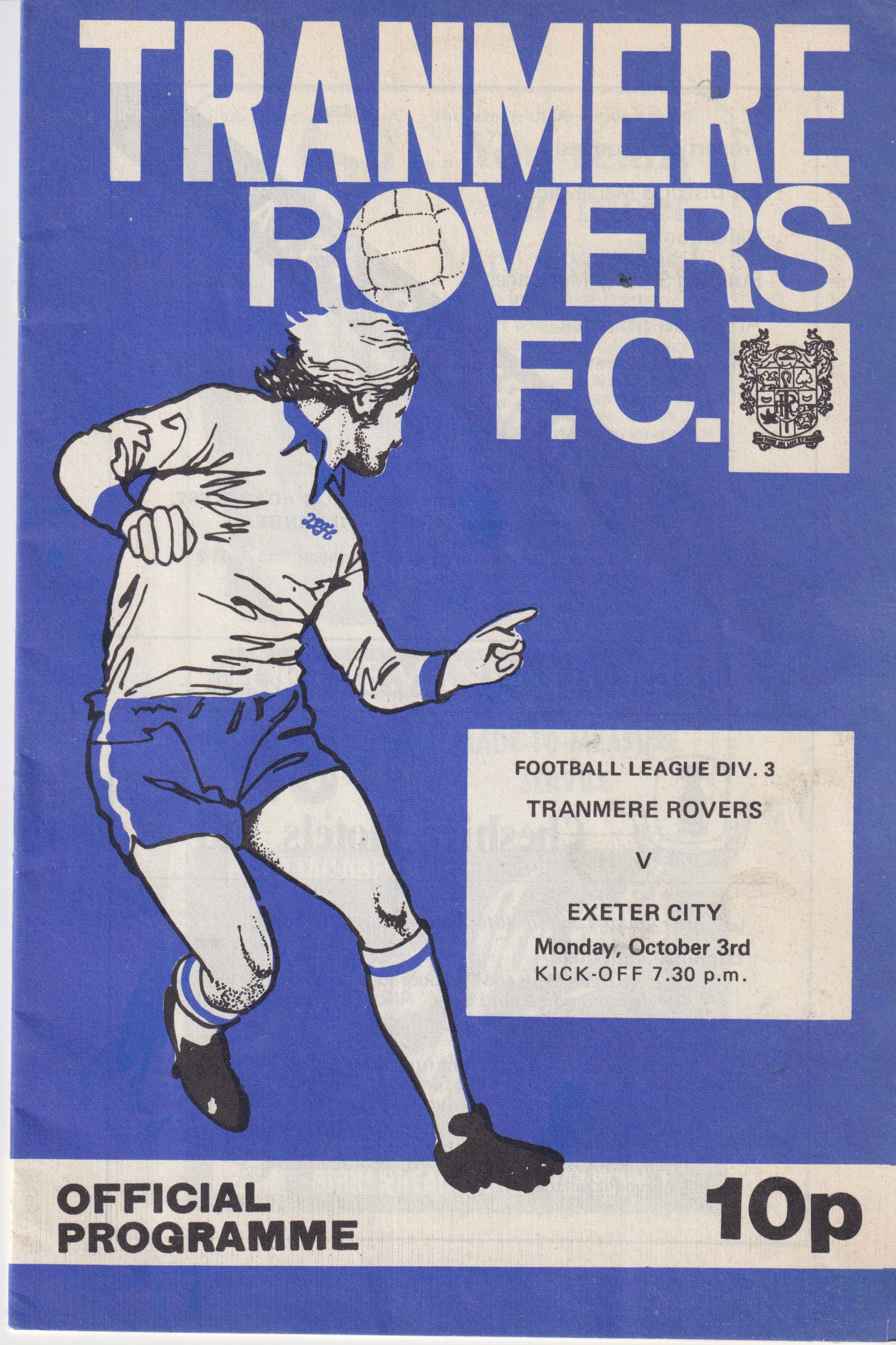 Match Programme for 03/10/1977