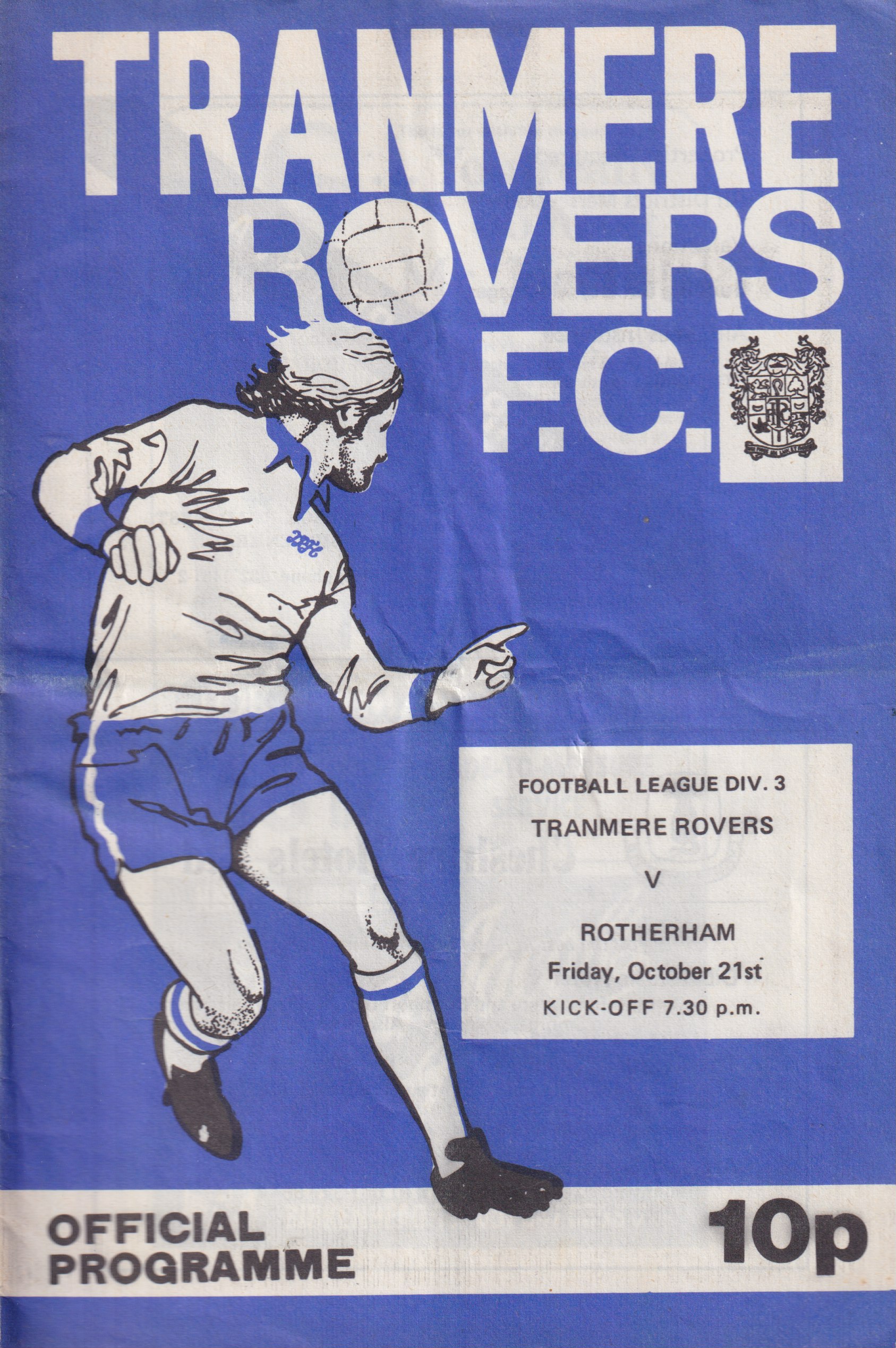 Match Programme for 21/10/1977