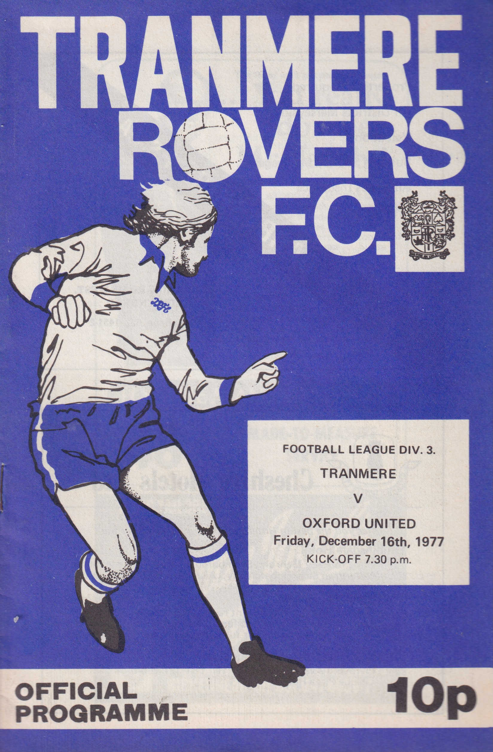 Match Programme for 16/12/1977