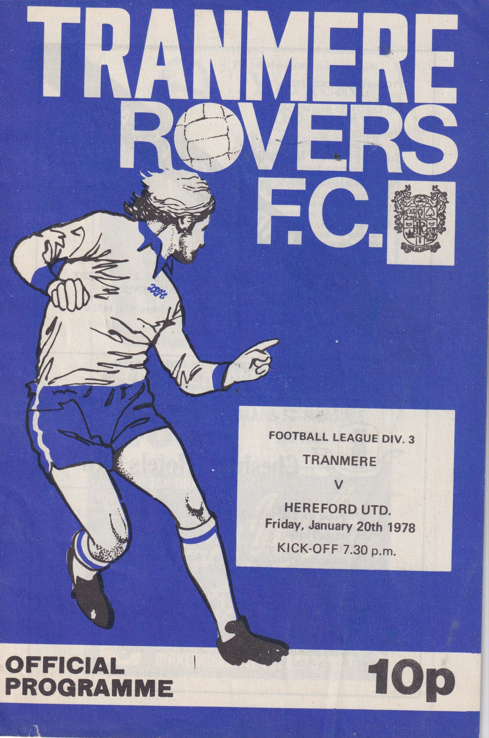 Match Programme for 20/01/1978