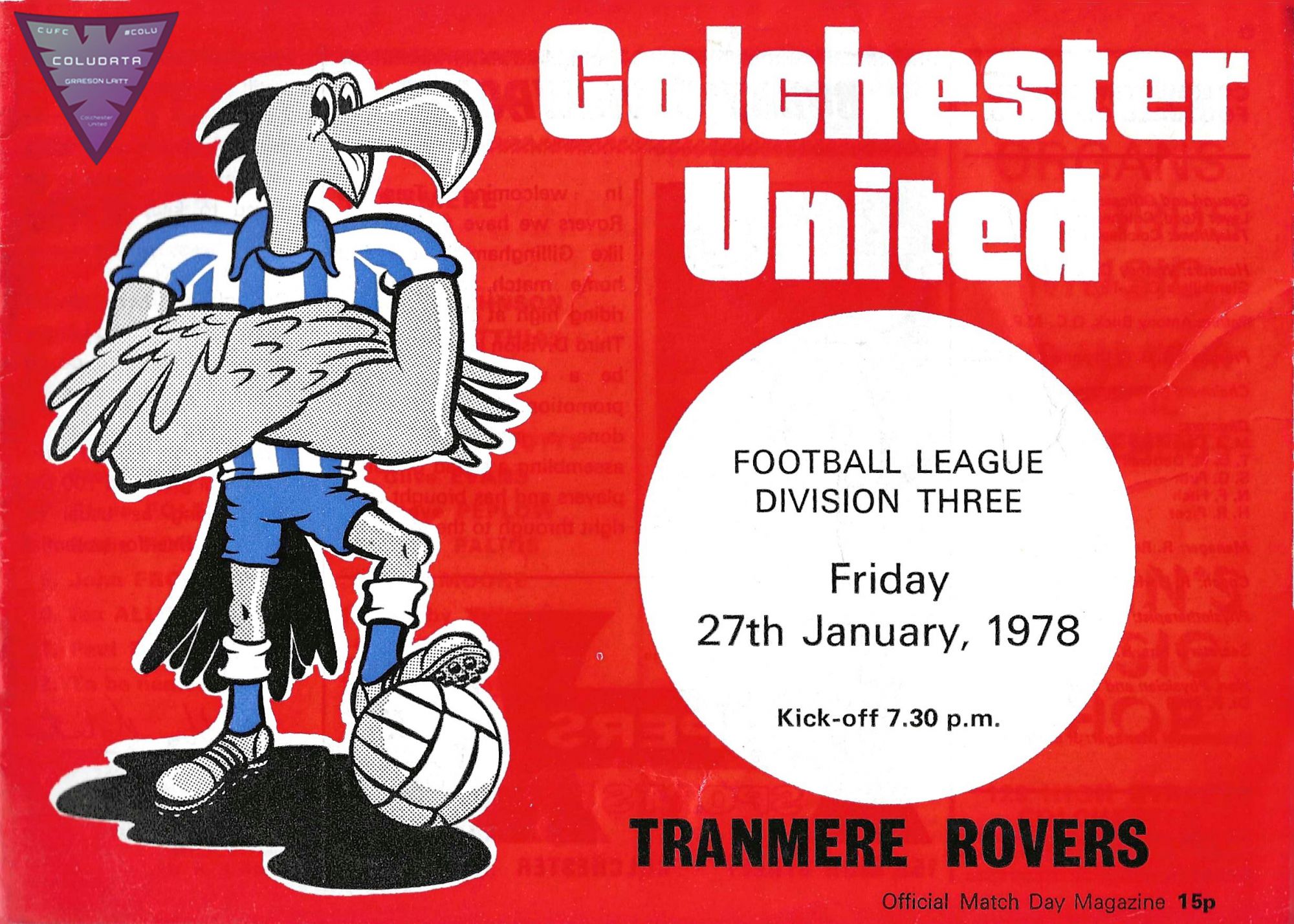 Match Programme for 27/01/1978