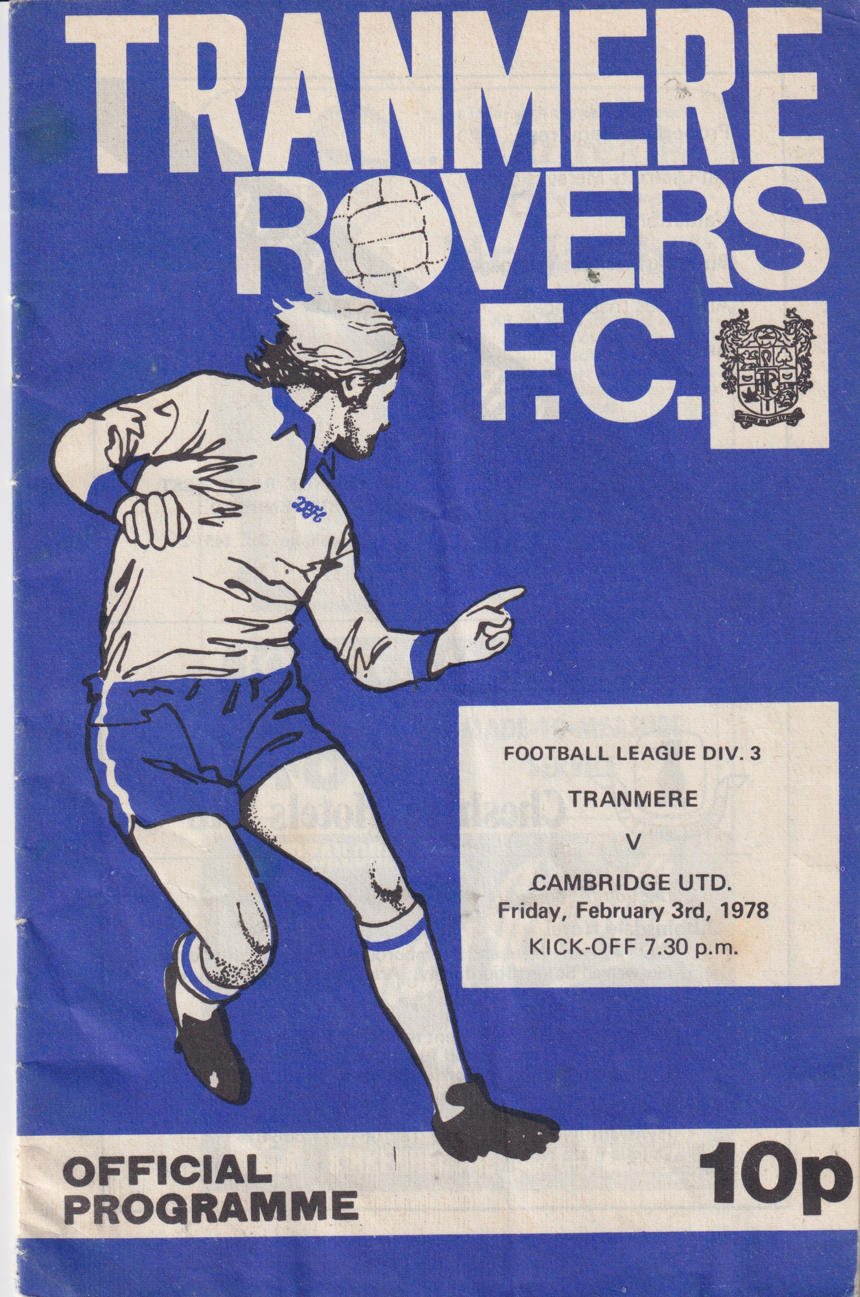 Match Programme for 03/02/1978