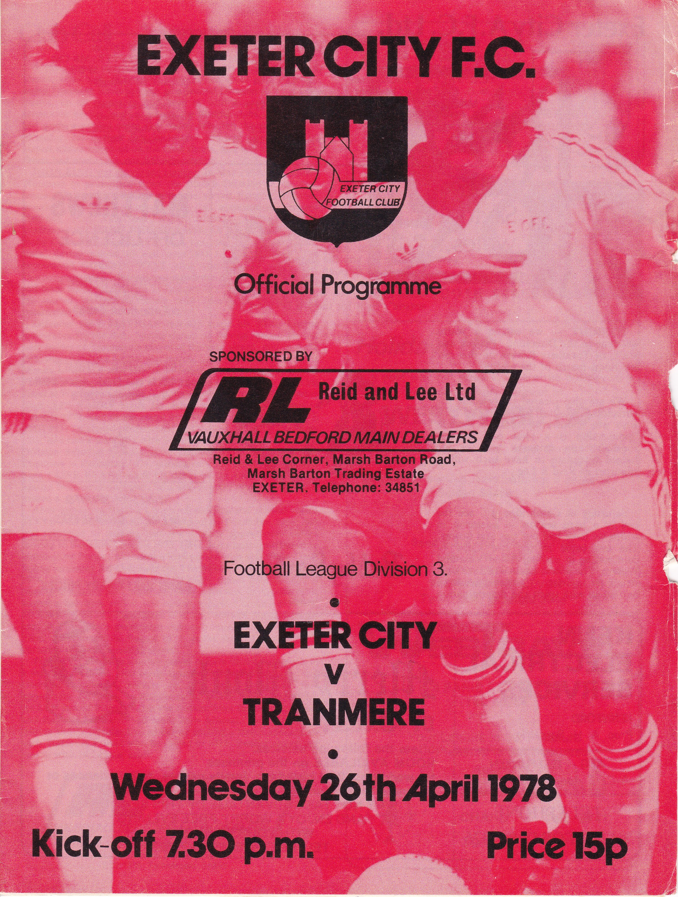 Match Programme for 26/04/1978