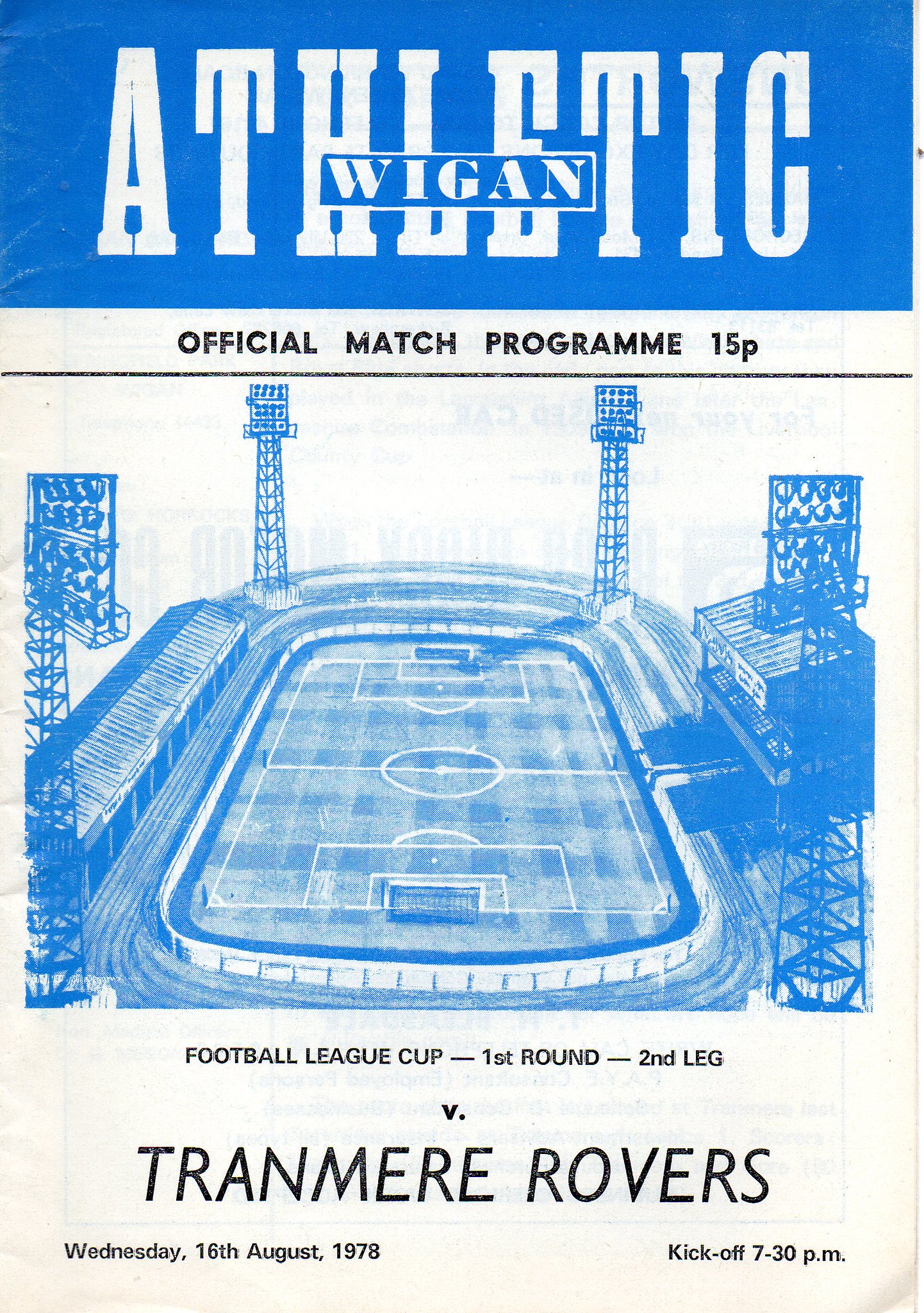 Match Programme for 16/08/1978