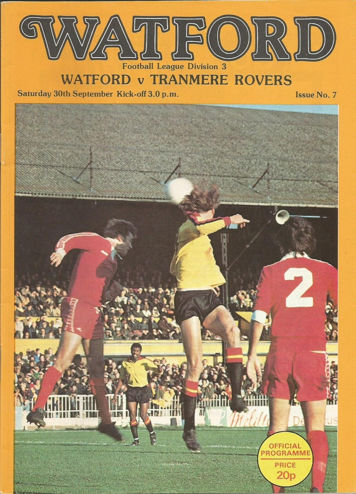 Match Programme for 30/09/1978