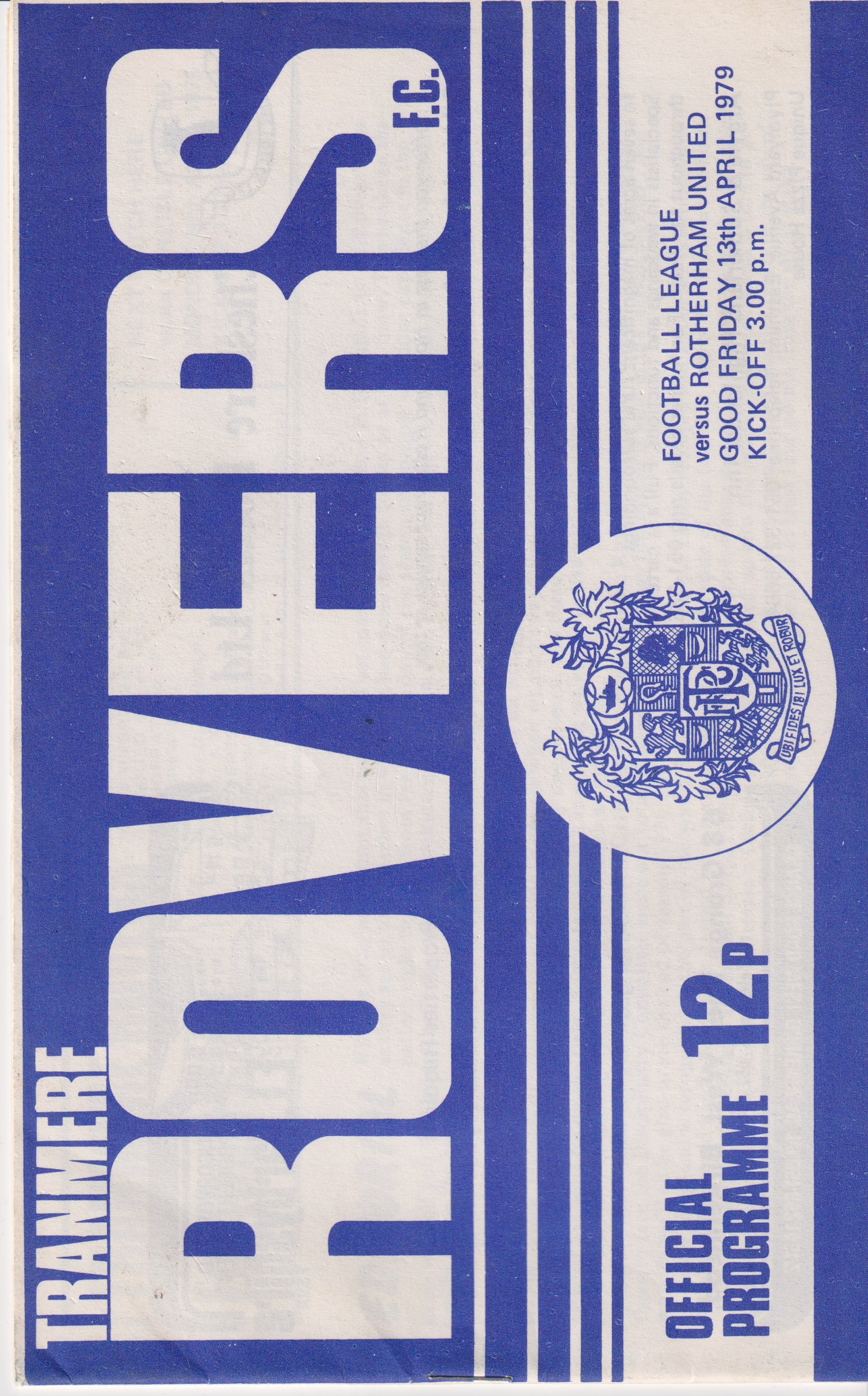 Match Programme for 16/04/1979