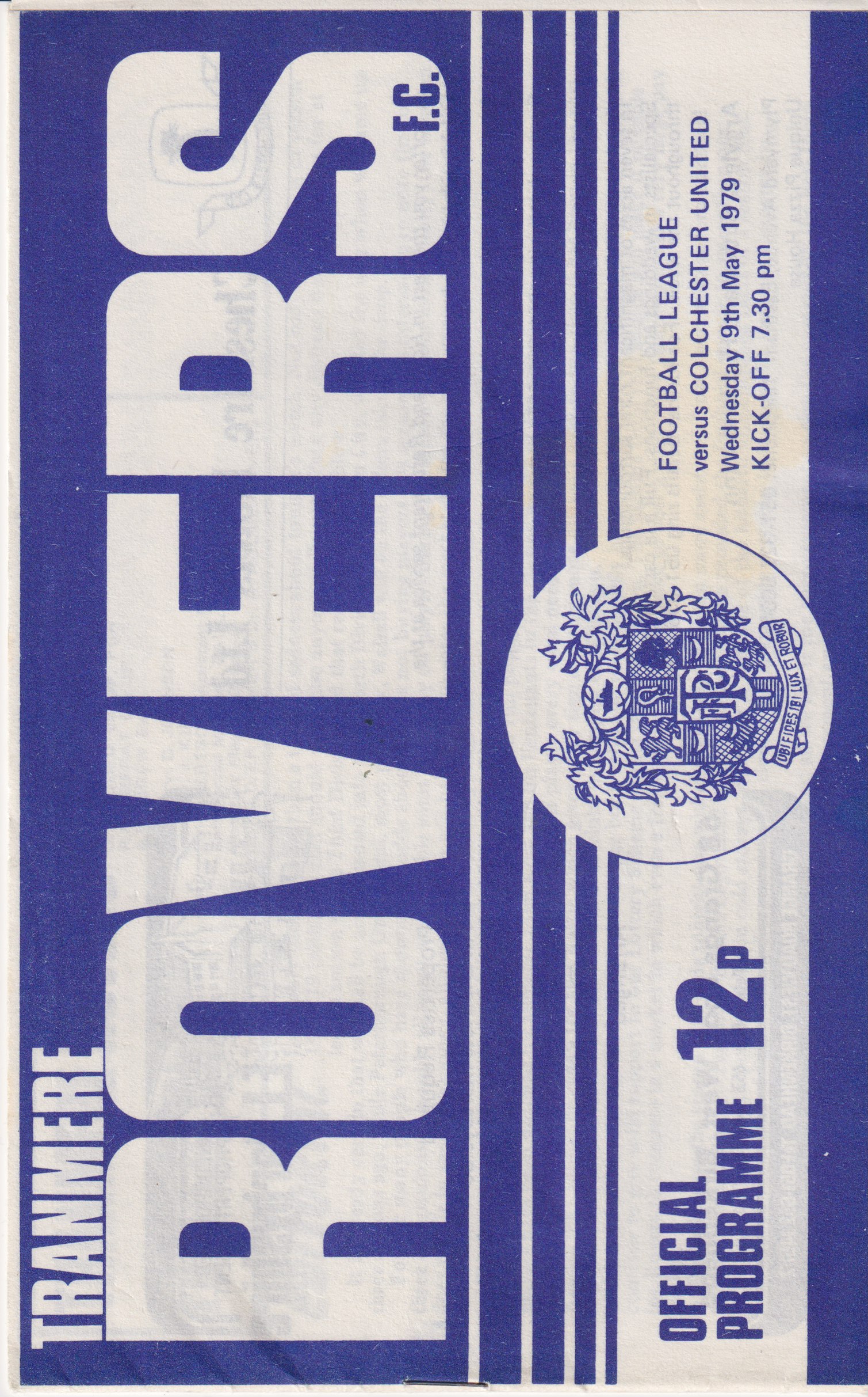 Match Programme for 09/05/1979