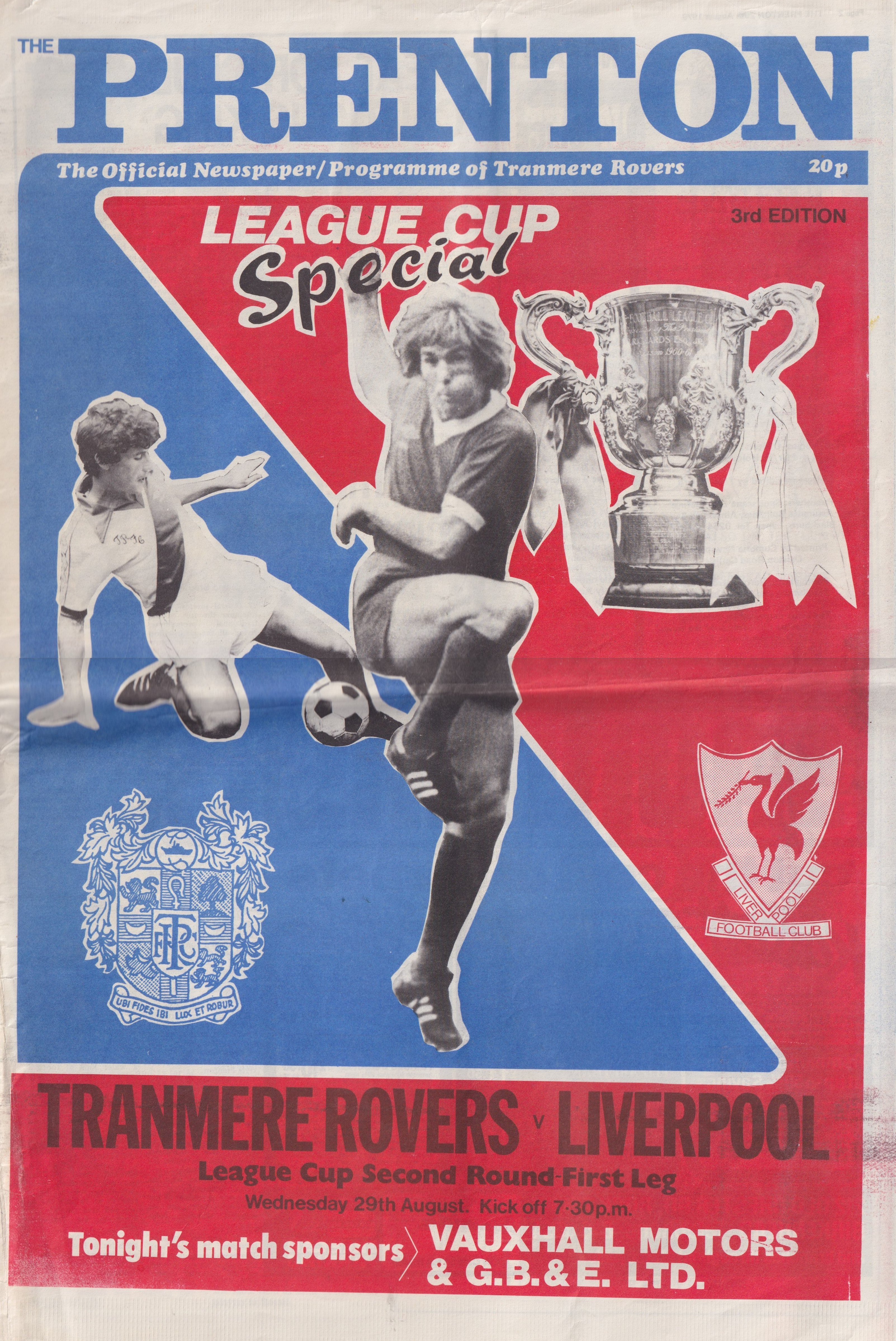 Match Programme for 29/08/1979