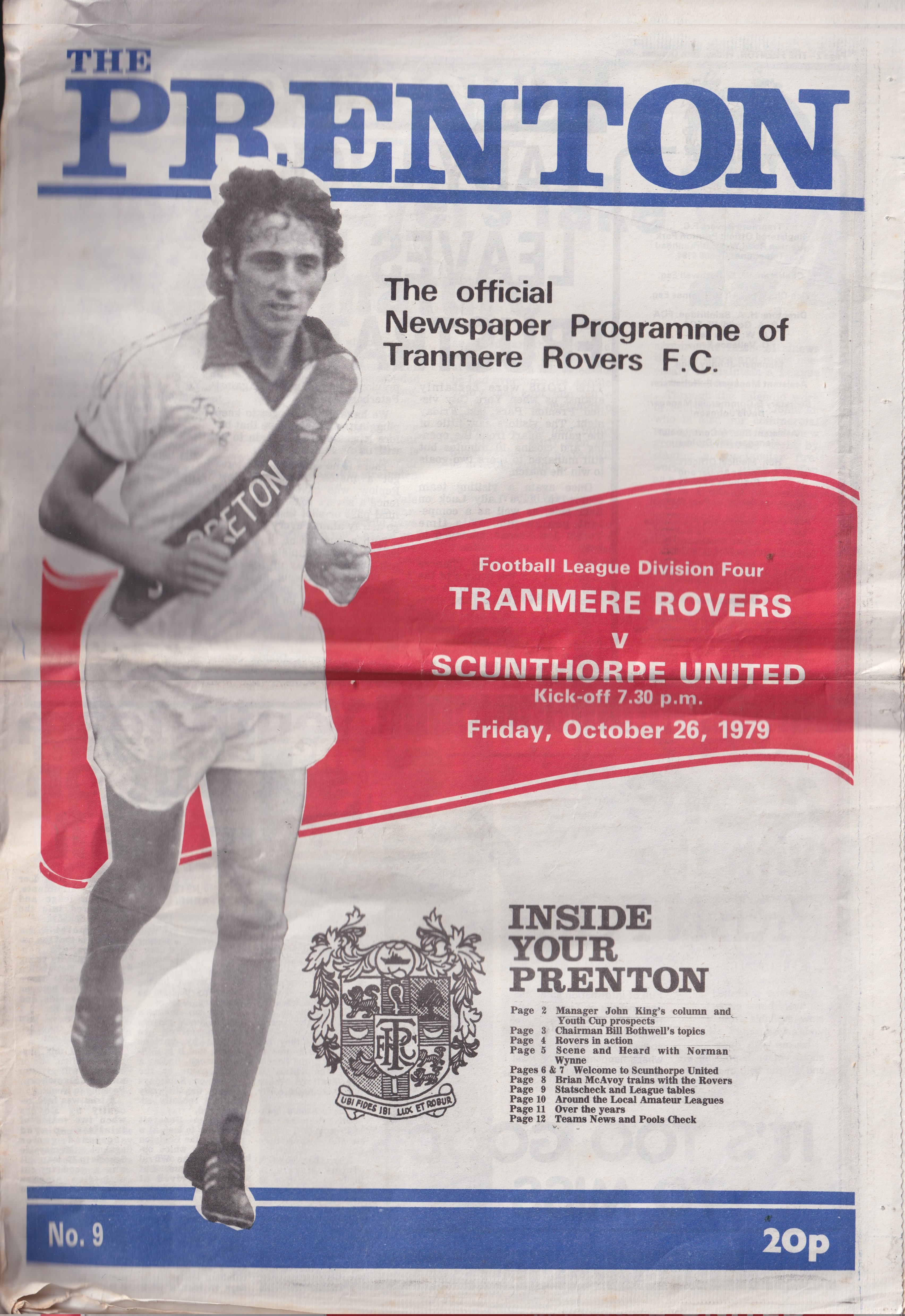 Match Programme for 26/10/1979