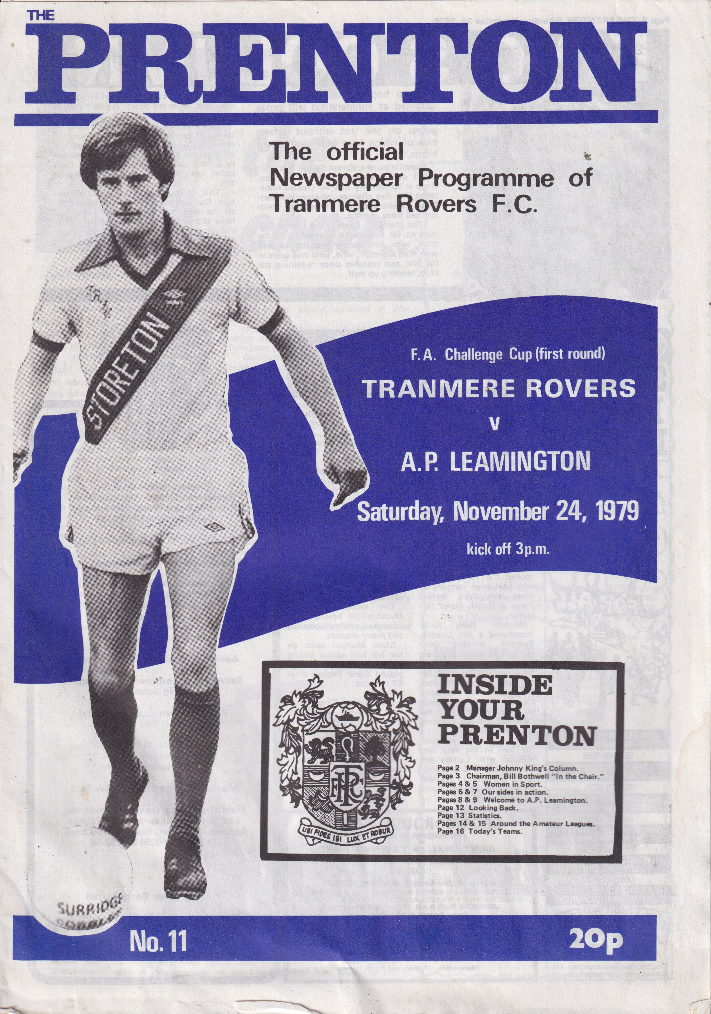 Match Programme for 24/11/1979