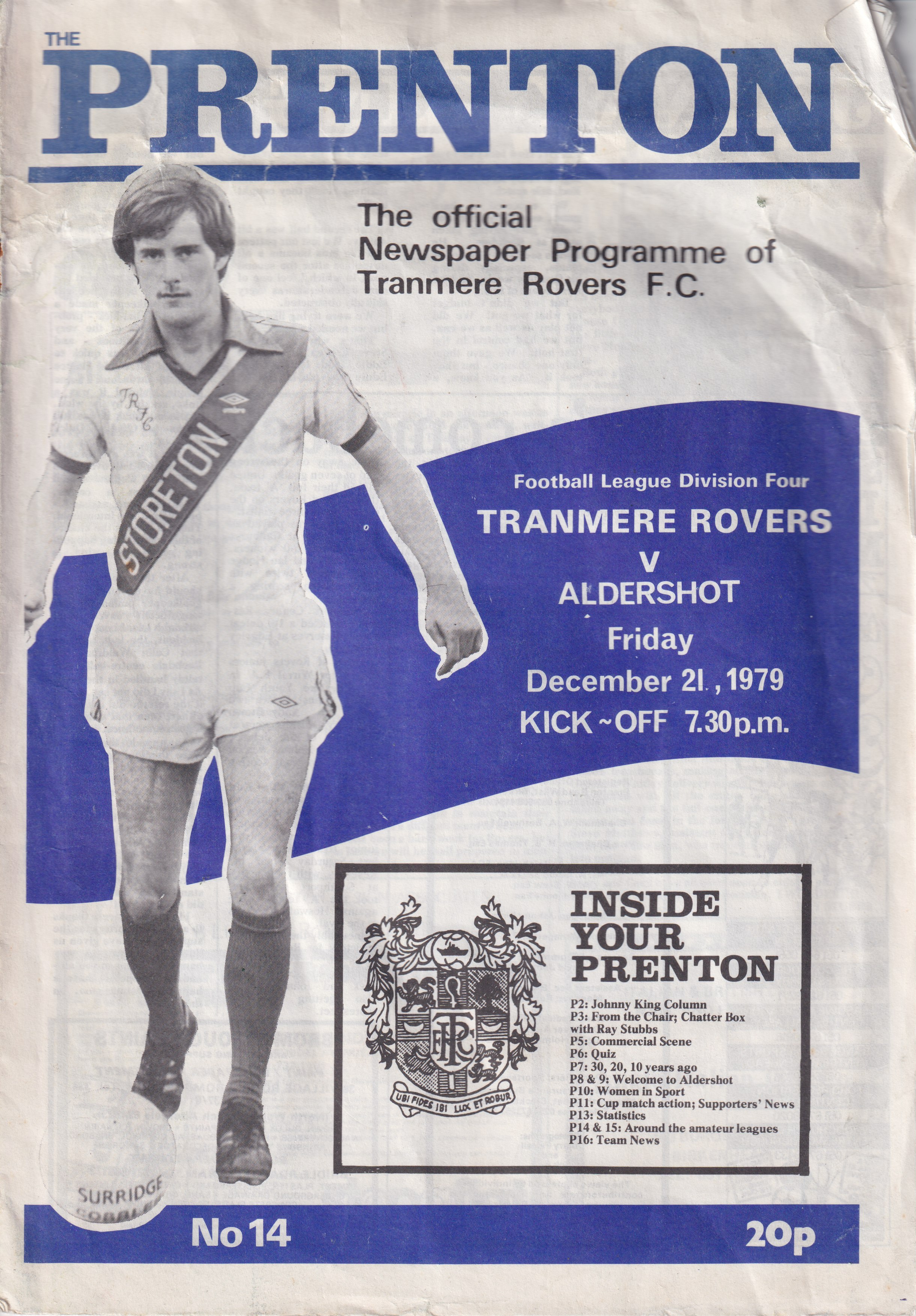 Match Programme for 21/12/1979