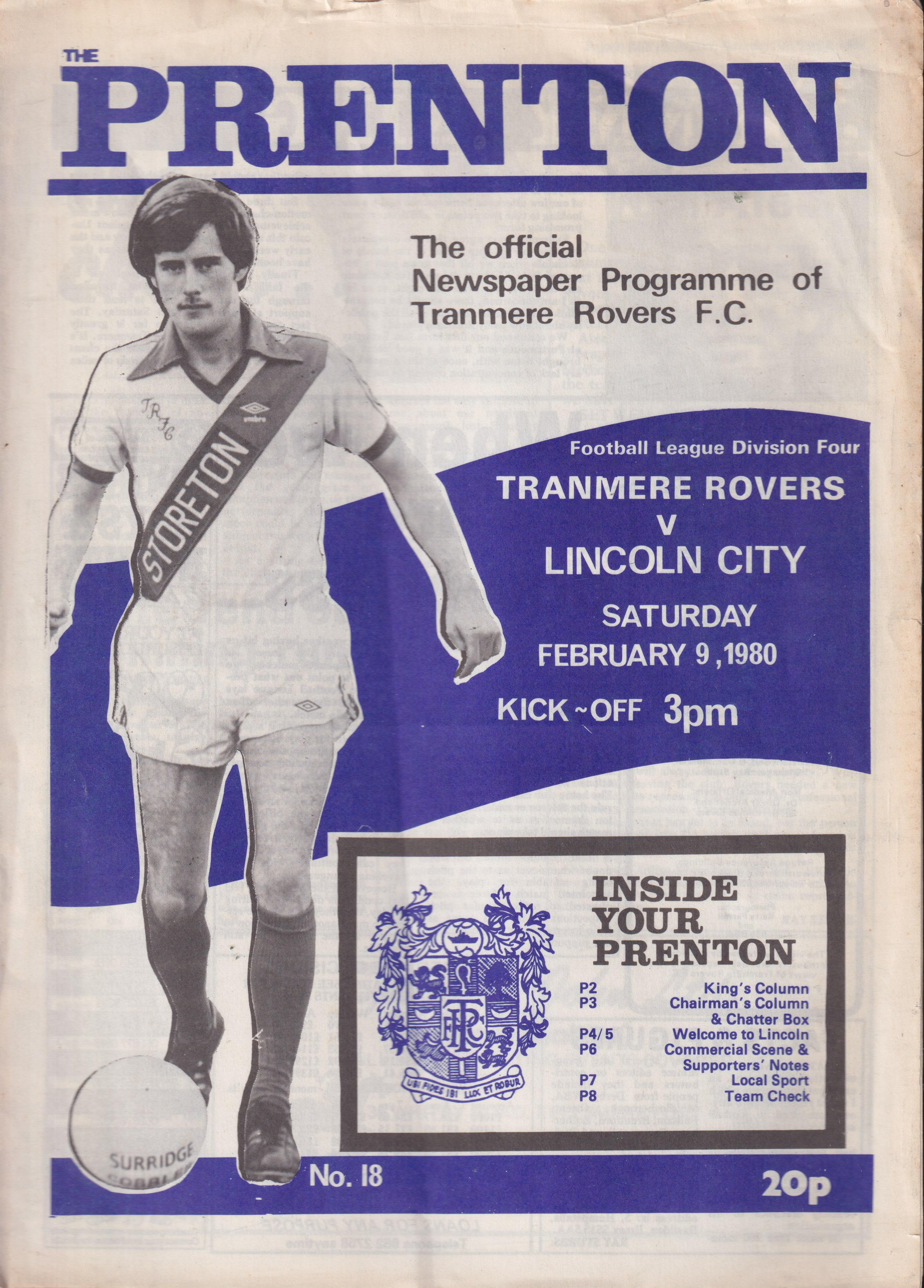Match Programme for 09/02/1980