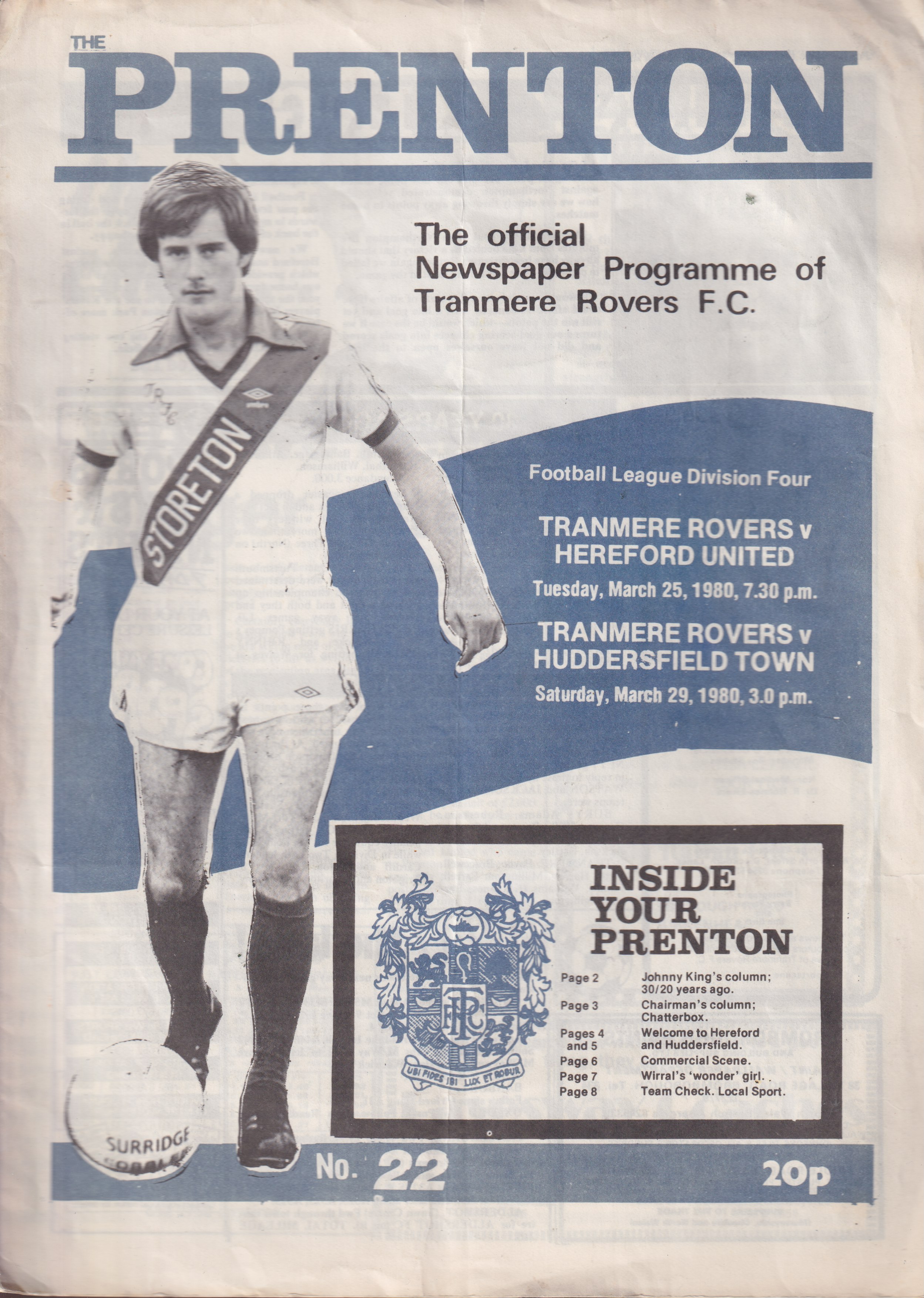 Match Programme for 25/03/1980