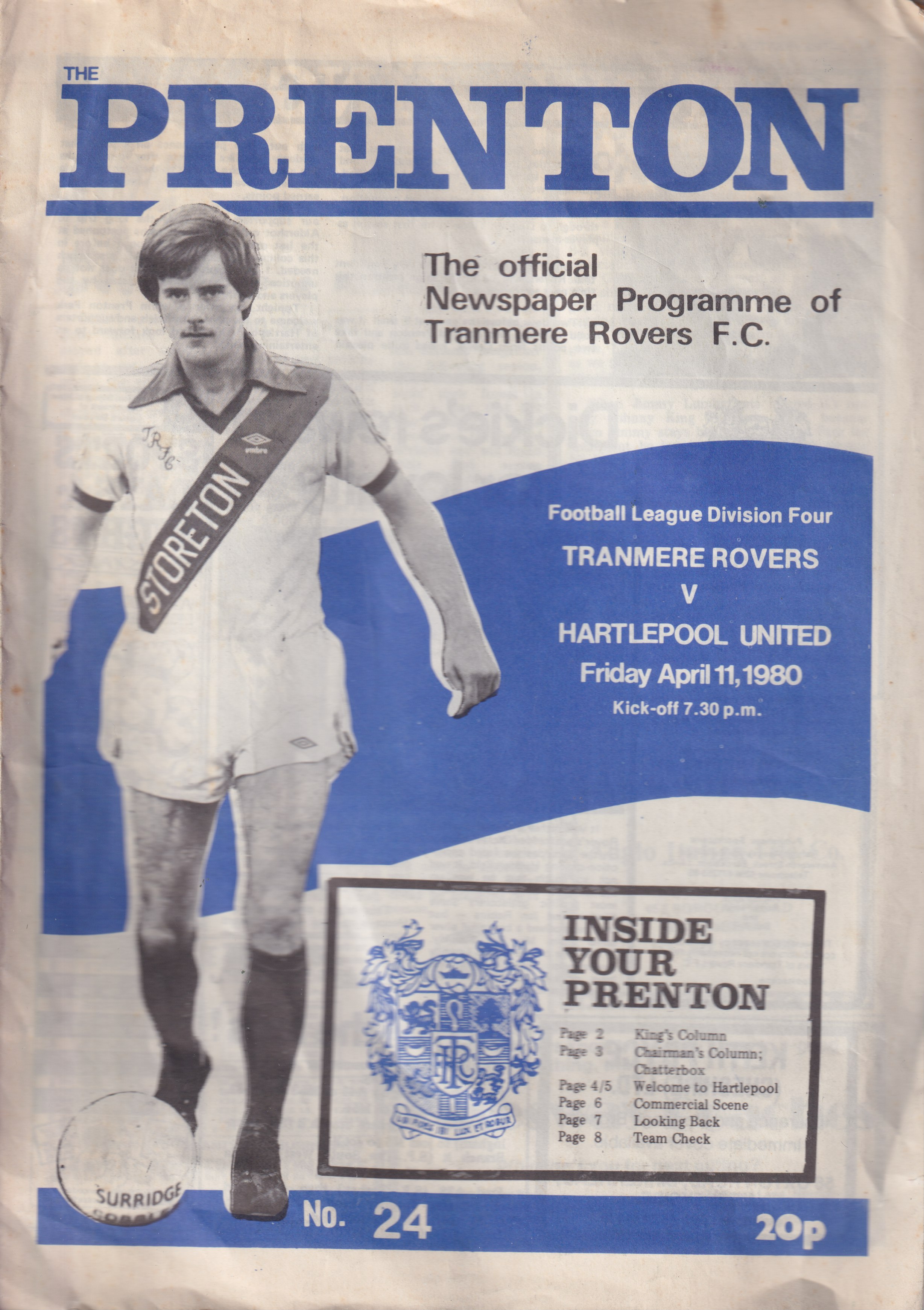 Match Programme for 11/04/1980