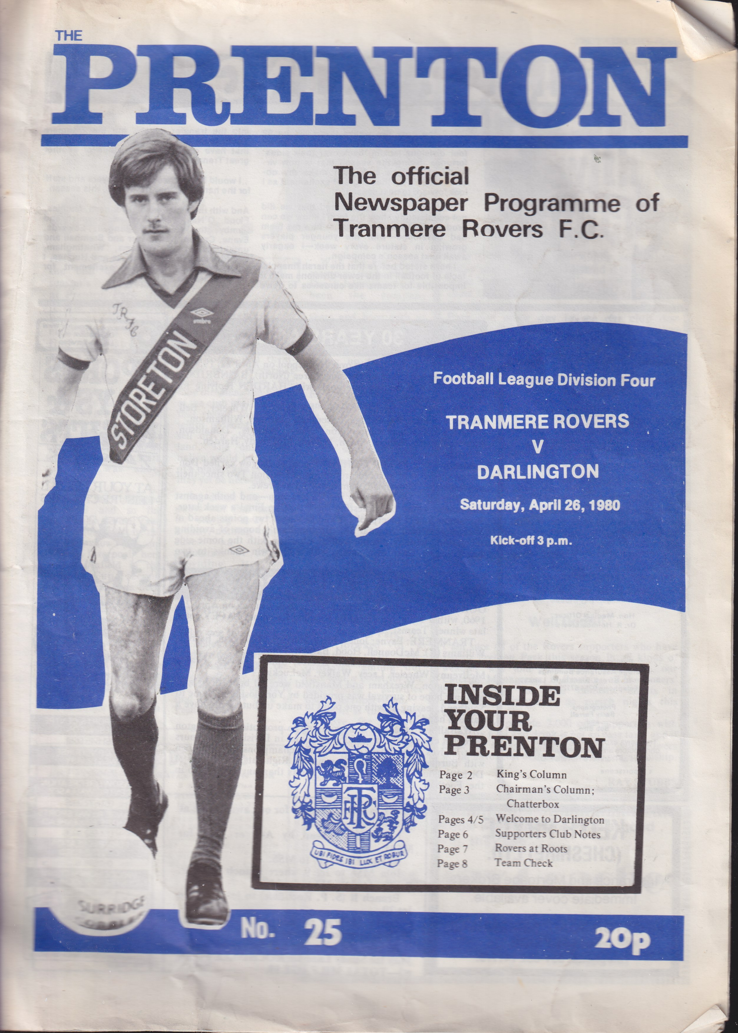 Match Programme for 26/04/1980