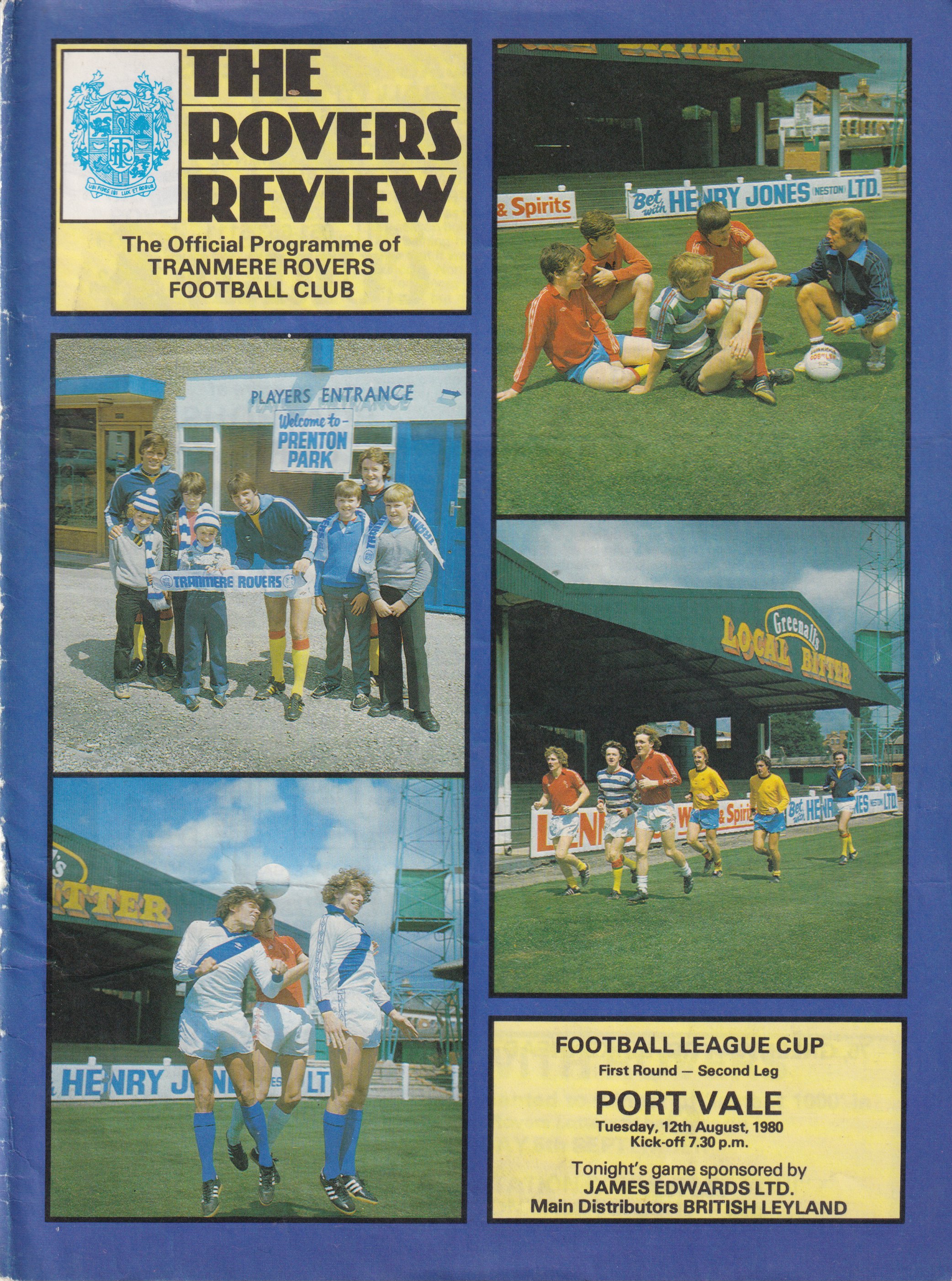 Match Programme for 12/08/1980