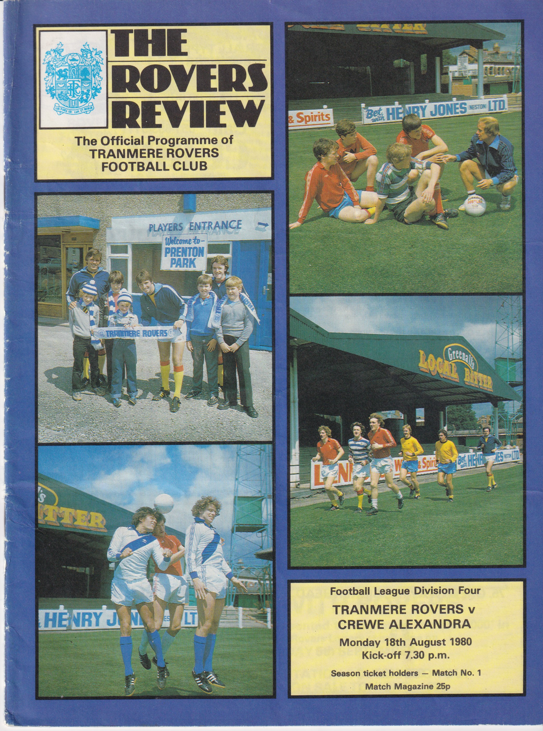 Match Programme for 18/08/1980