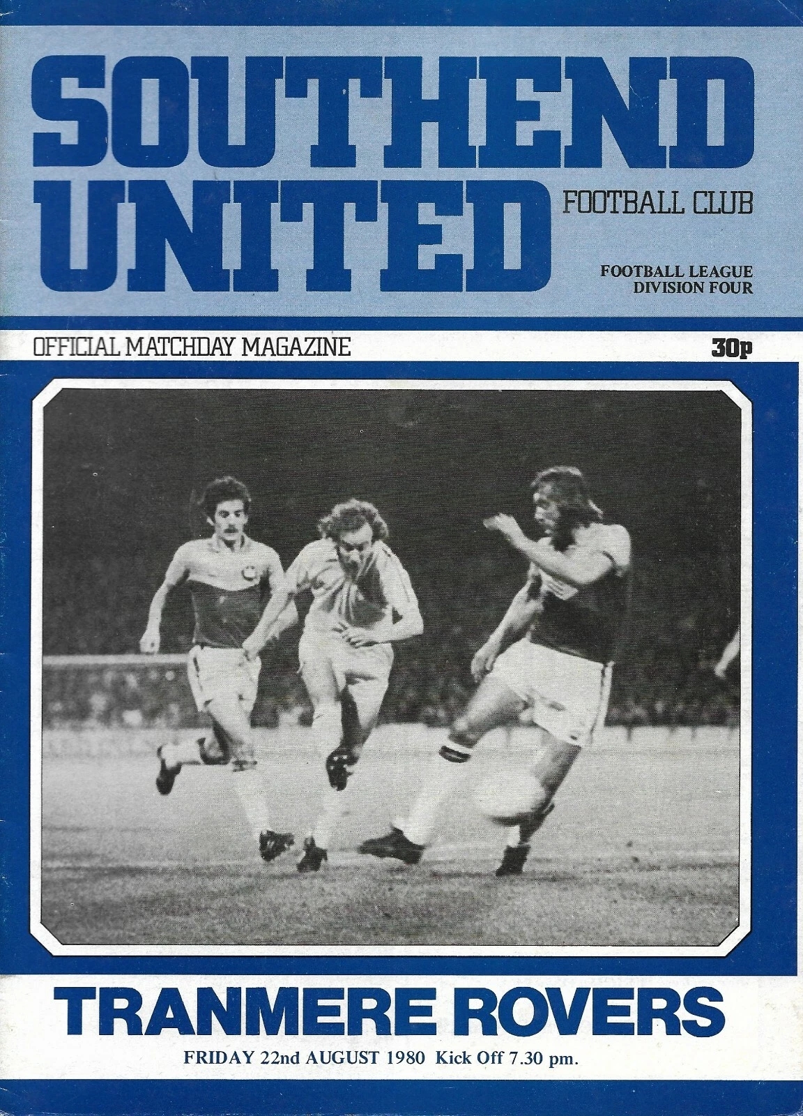 Match Programme for 22/08/1980
