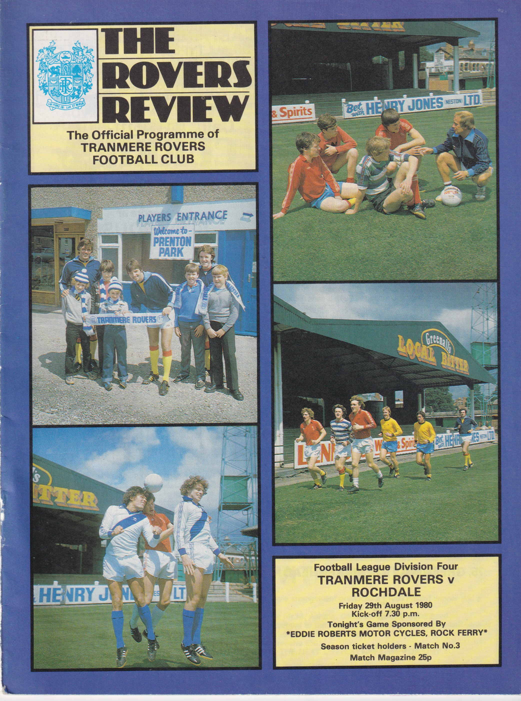 Match Programme for 29/08/1980