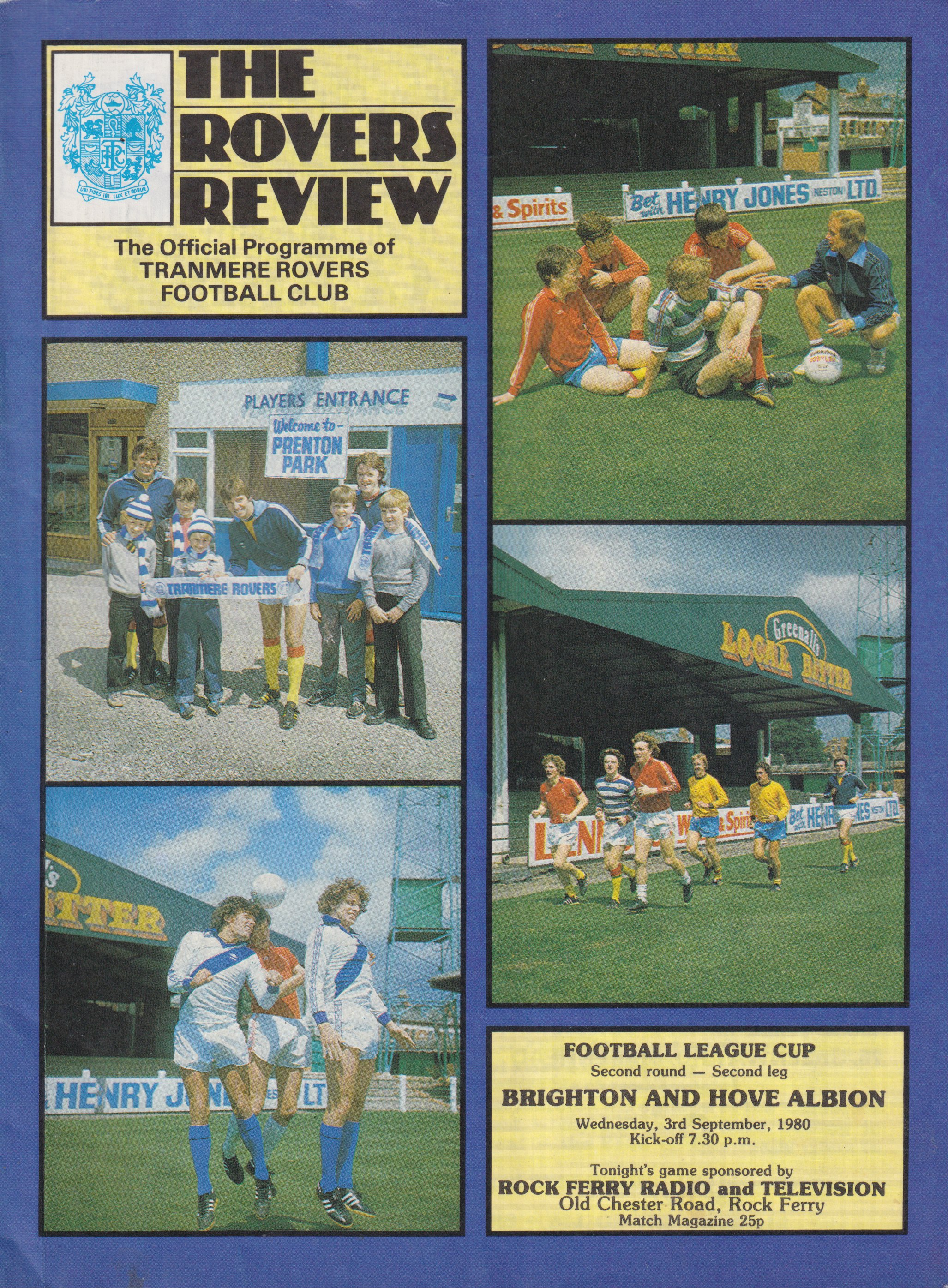 Match Programme for 03/09/1980