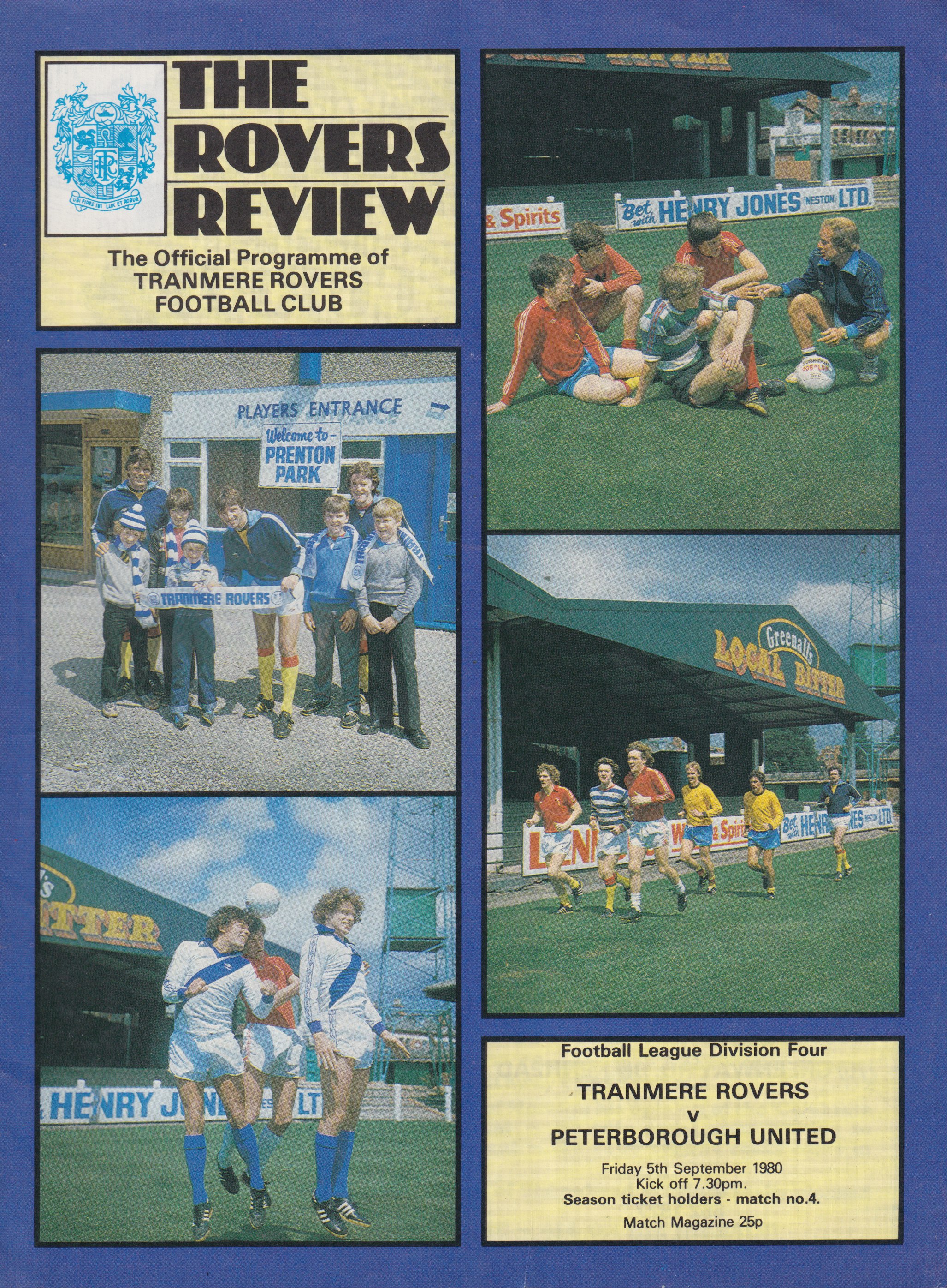 Match Programme for 05/09/1980