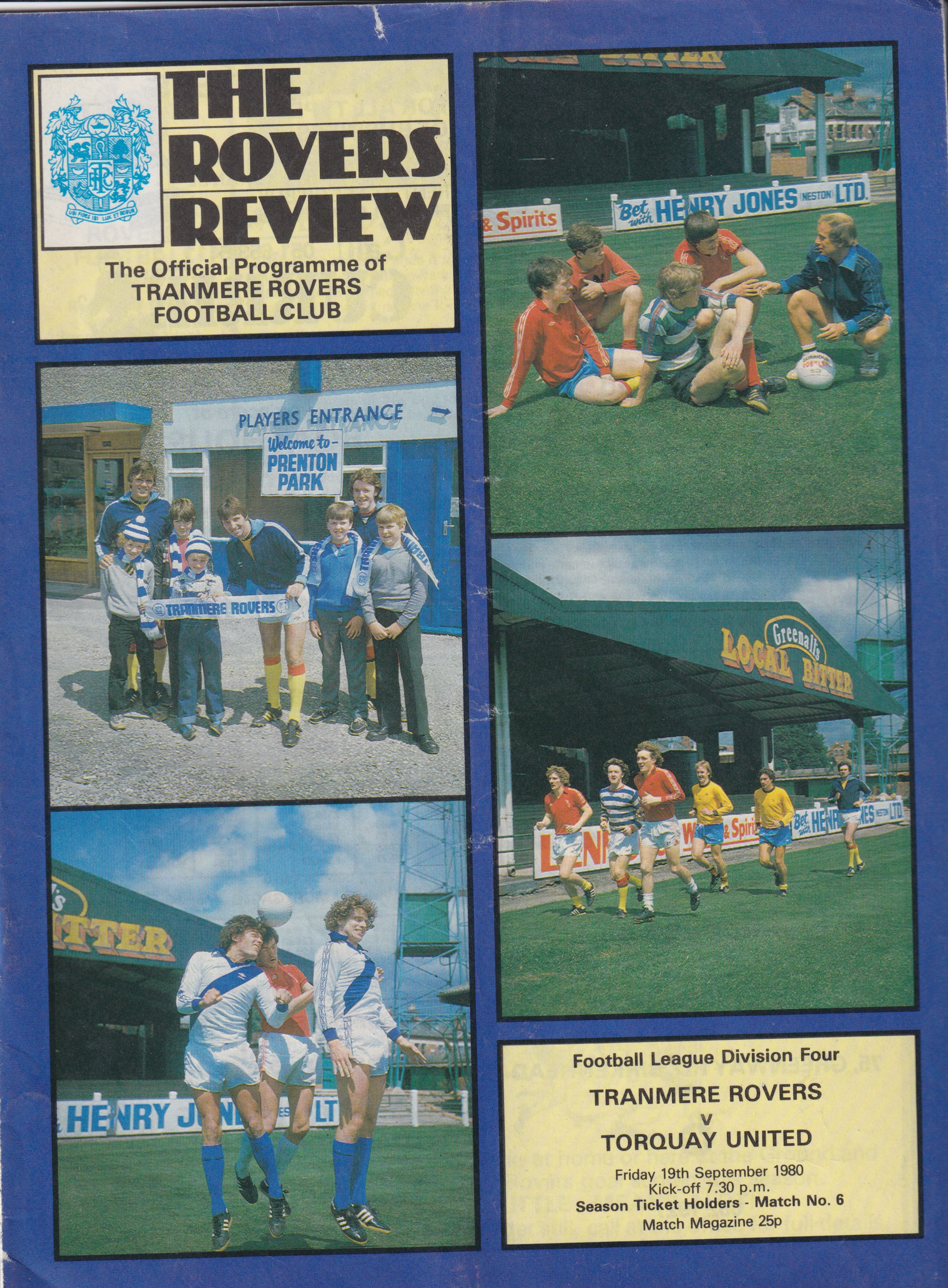 Match Programme for 19/09/1980