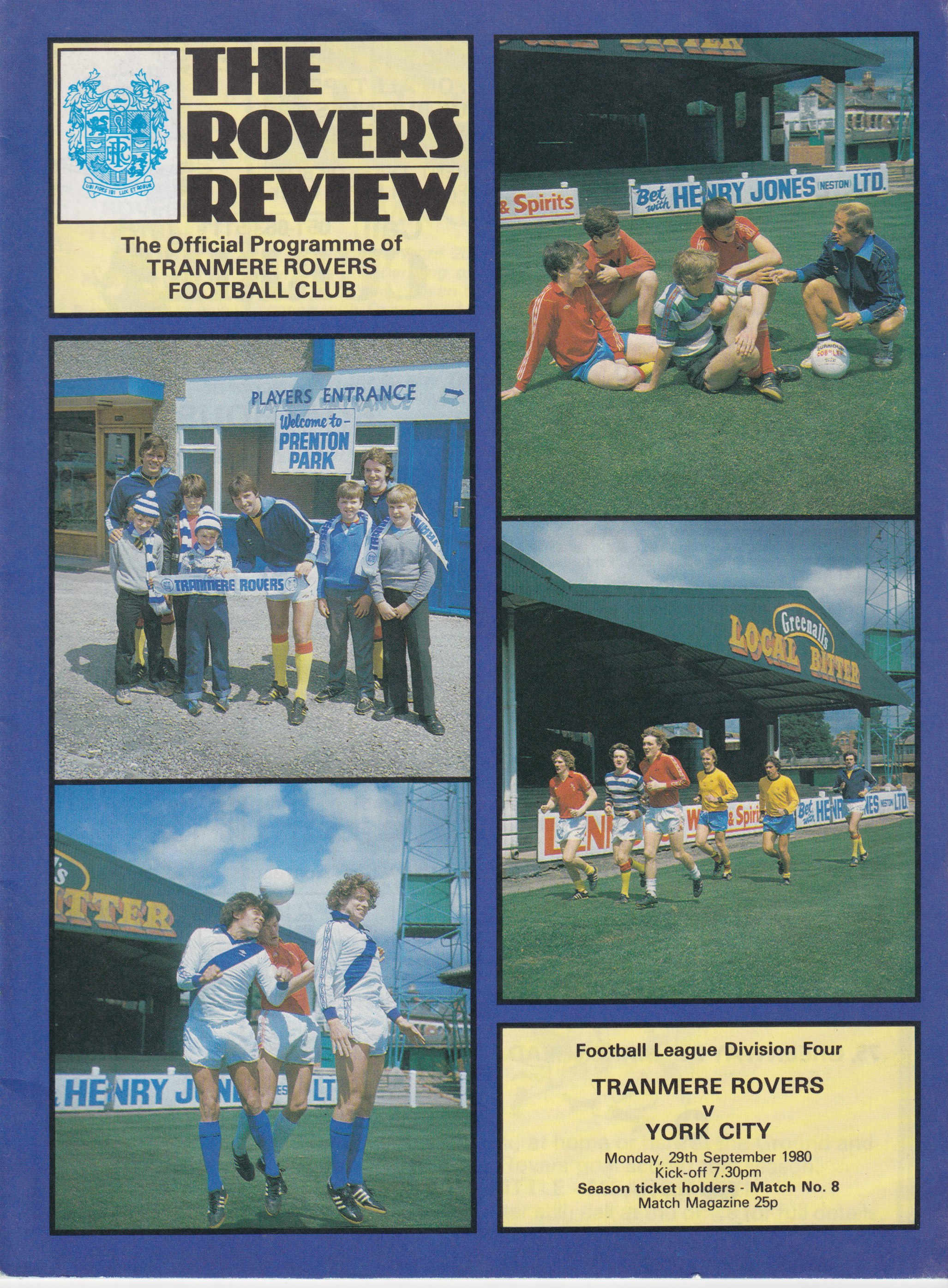 Match Programme for 23/09/1980