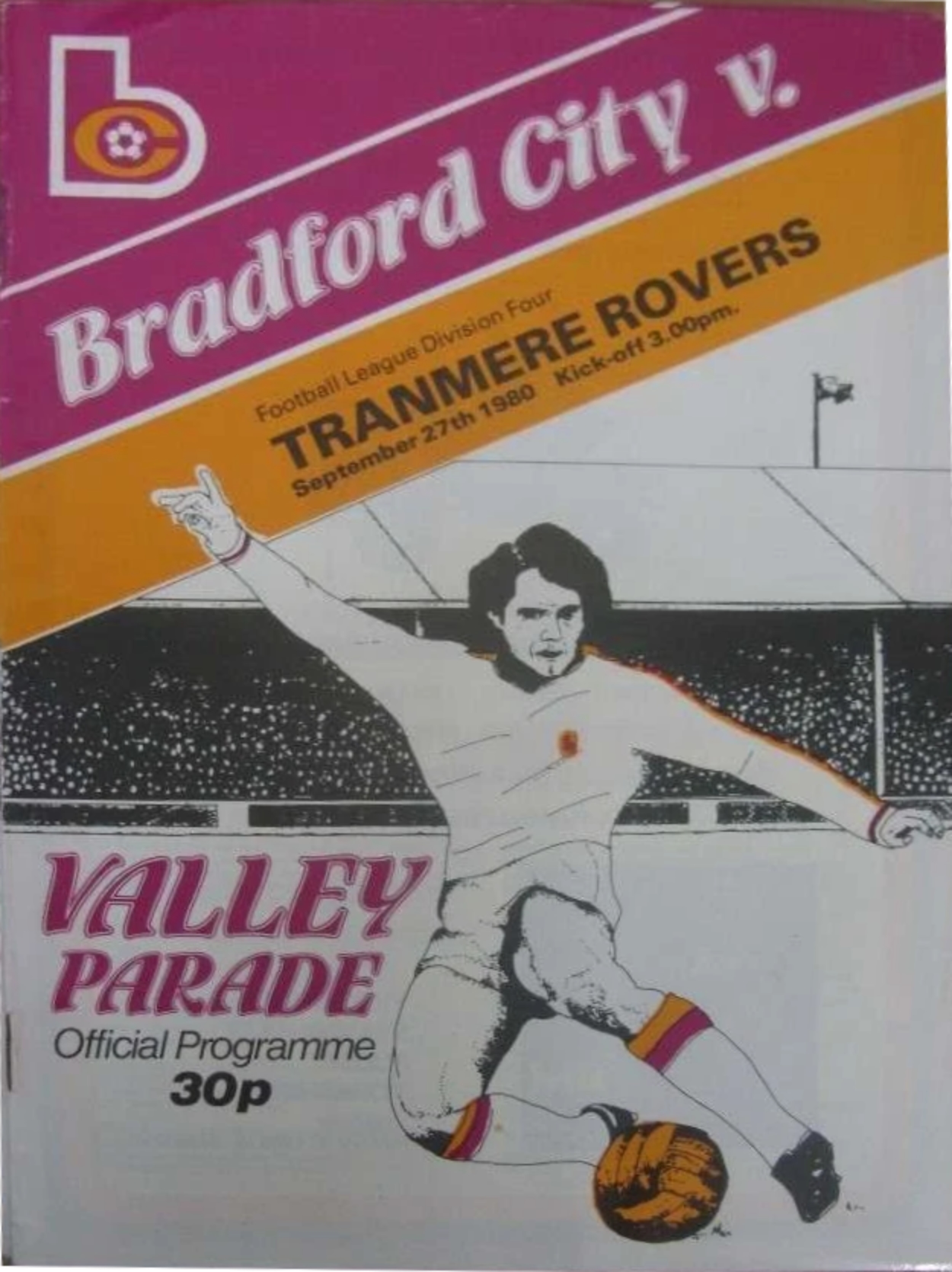 Match Programme for 27/09/1980