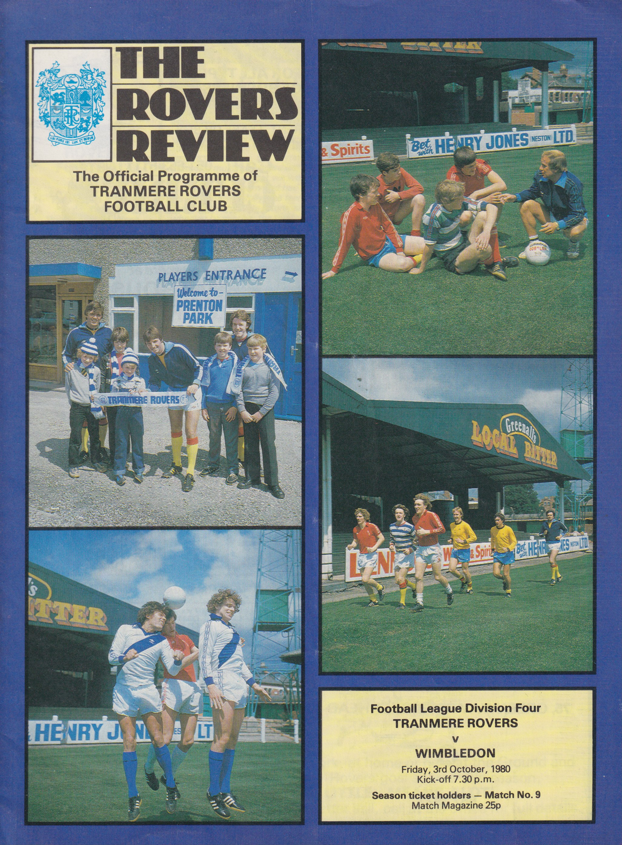 Match Programme for 29/09/1980