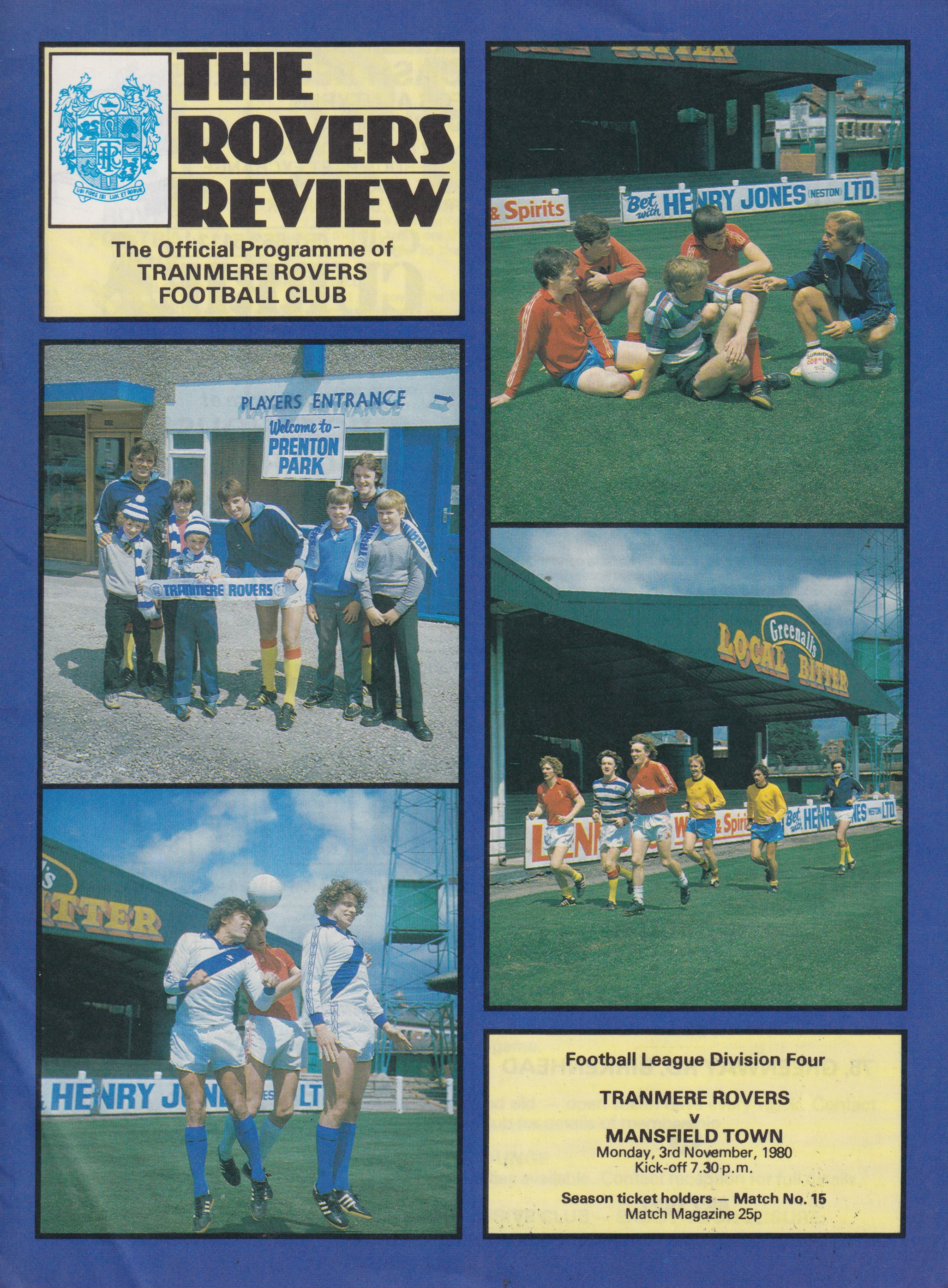 Match Programme for 31/10/1980