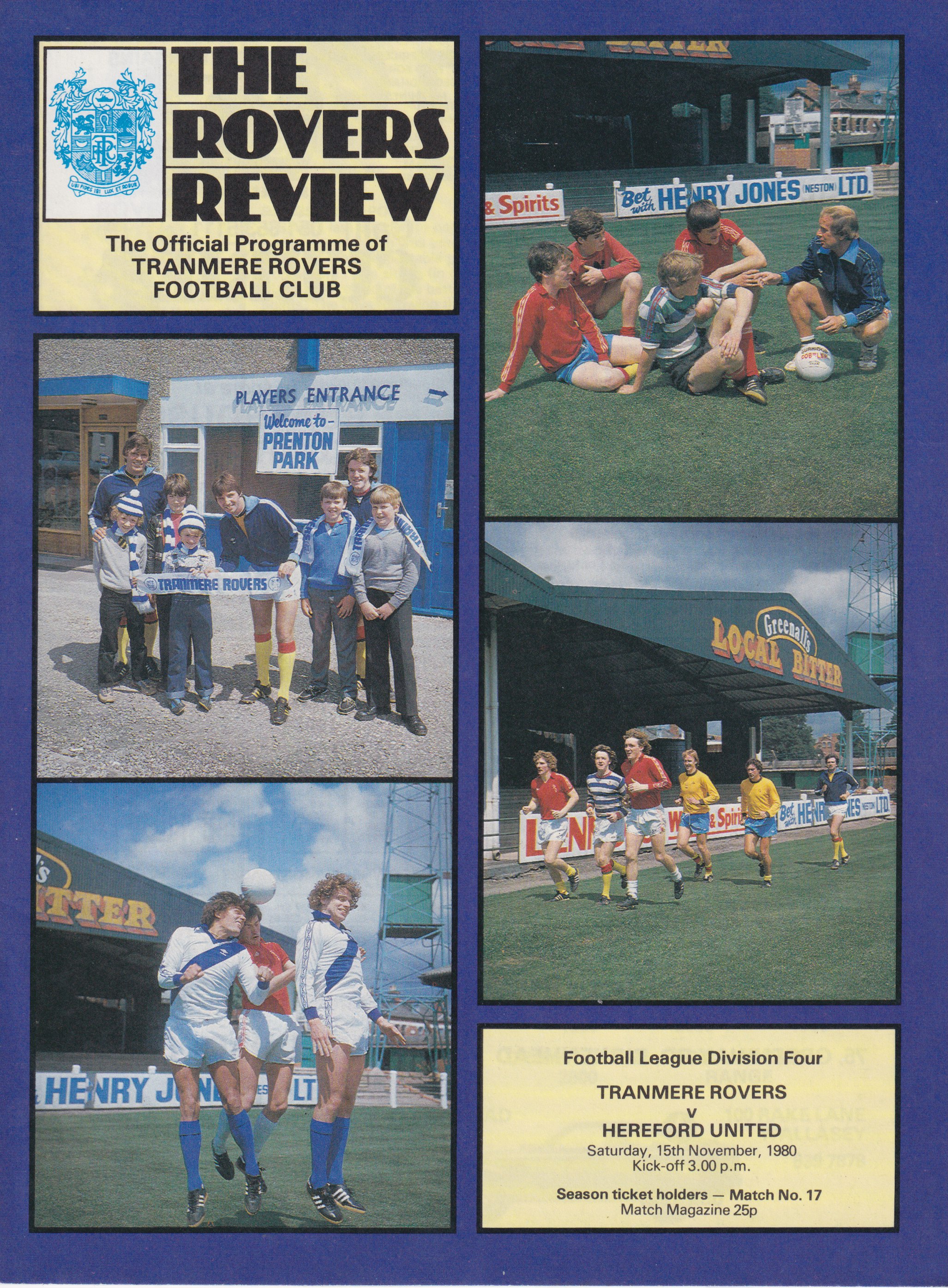 Match Programme for 03/11/1980