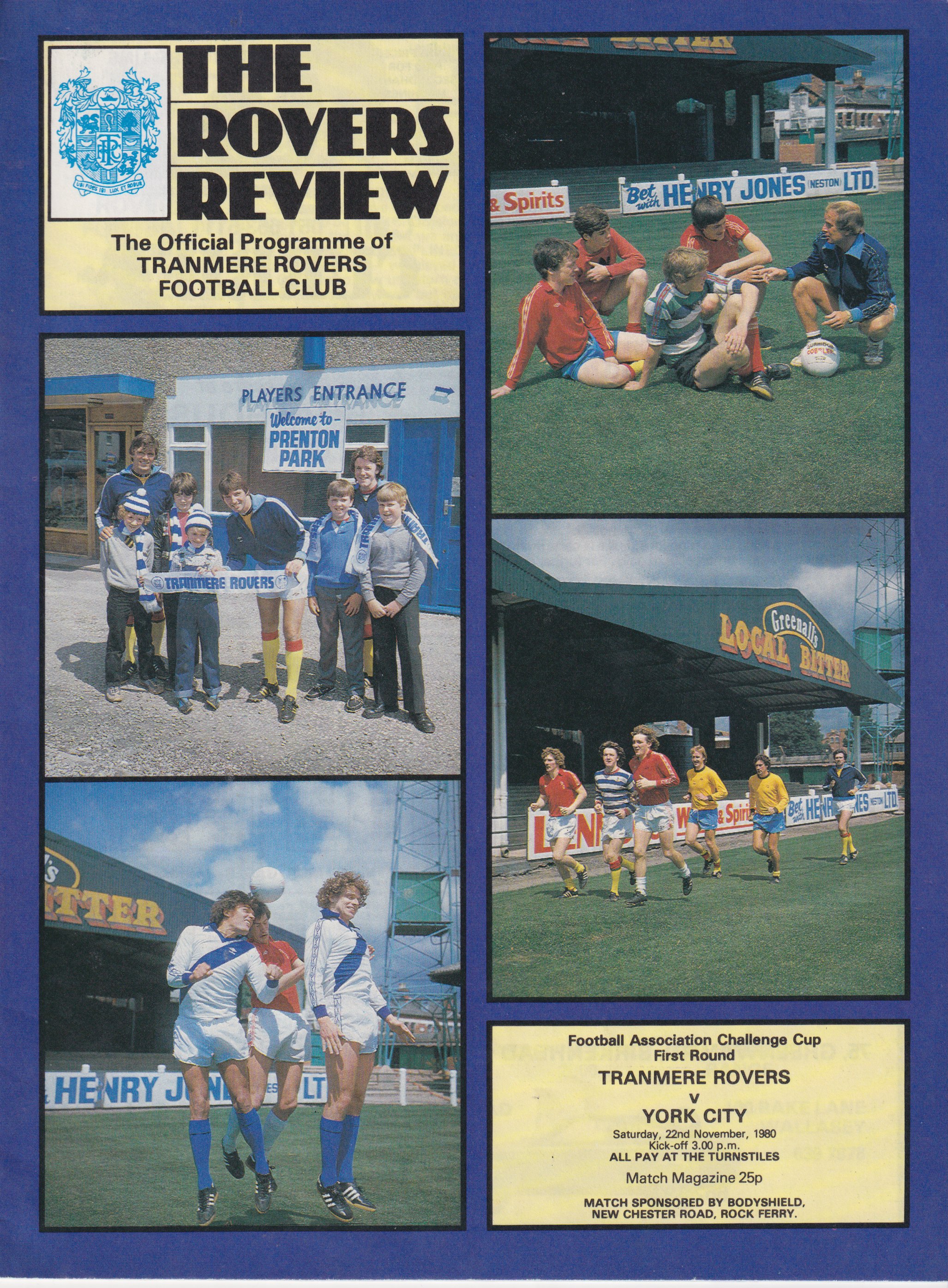 Match Programme for 22/11/1980