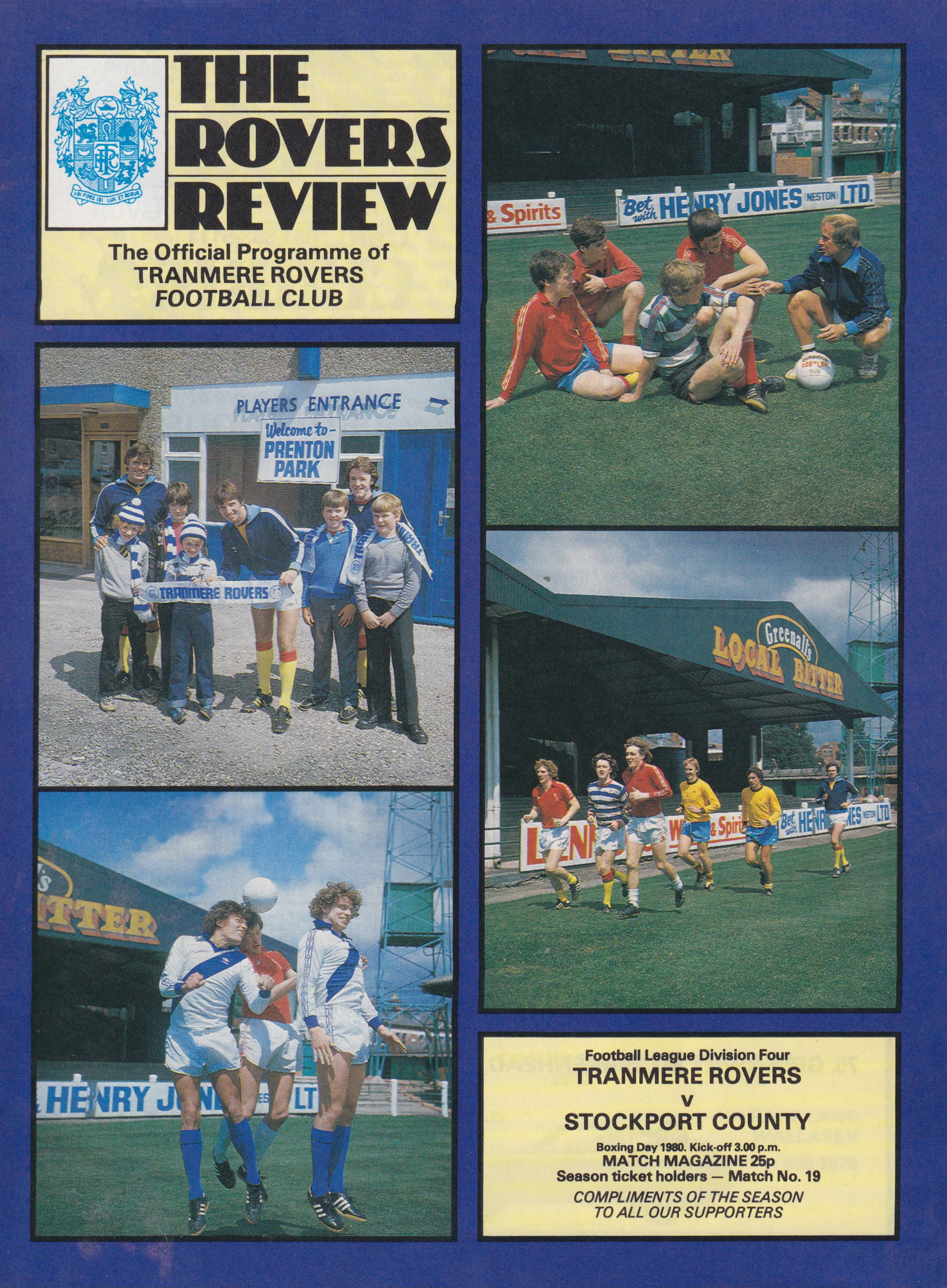 Match Programme for 26/12/1980